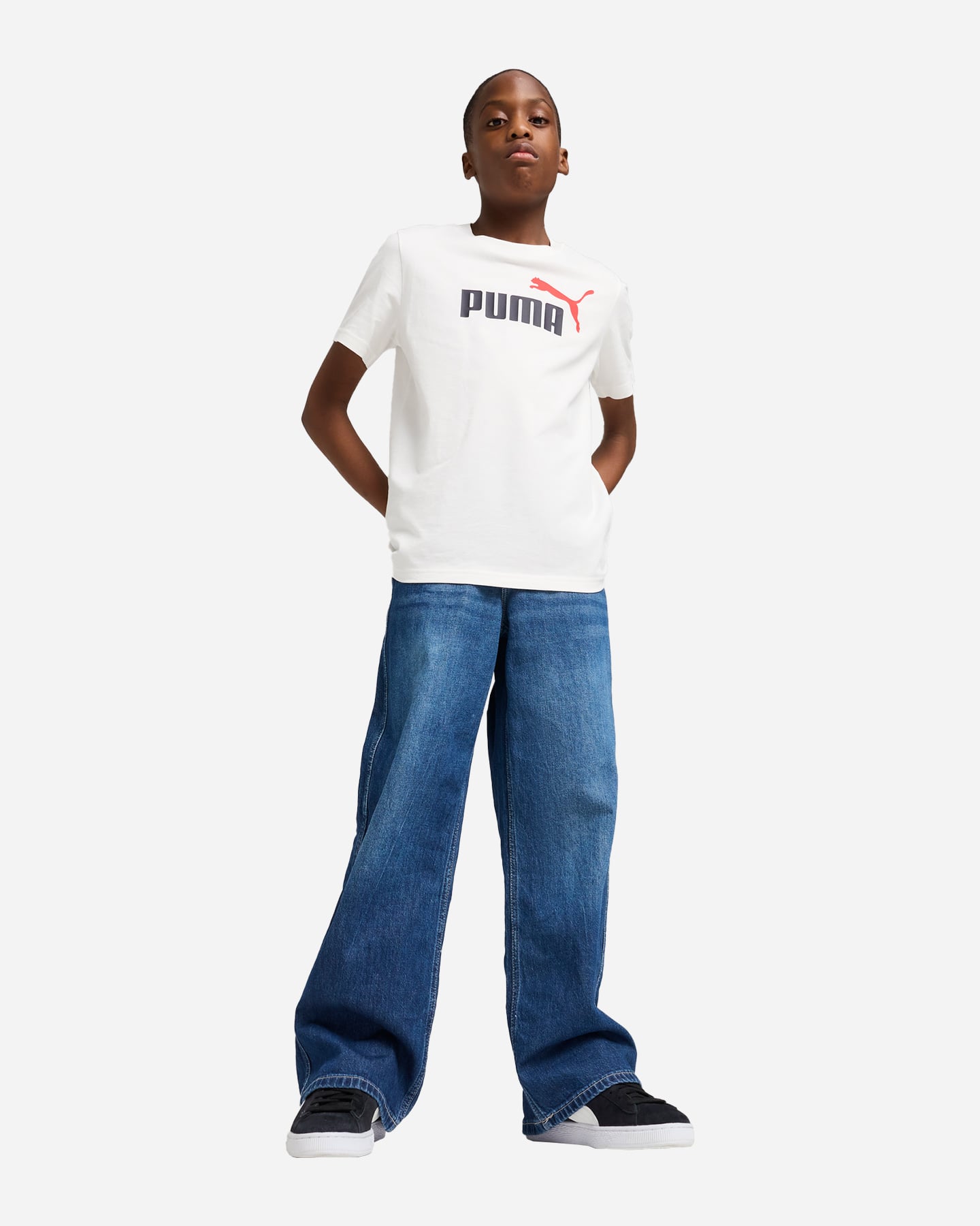 T-shirt PUMA ESSENTIALS BIG LOGO JR - Bianco - 3 | Cisalfa Sport