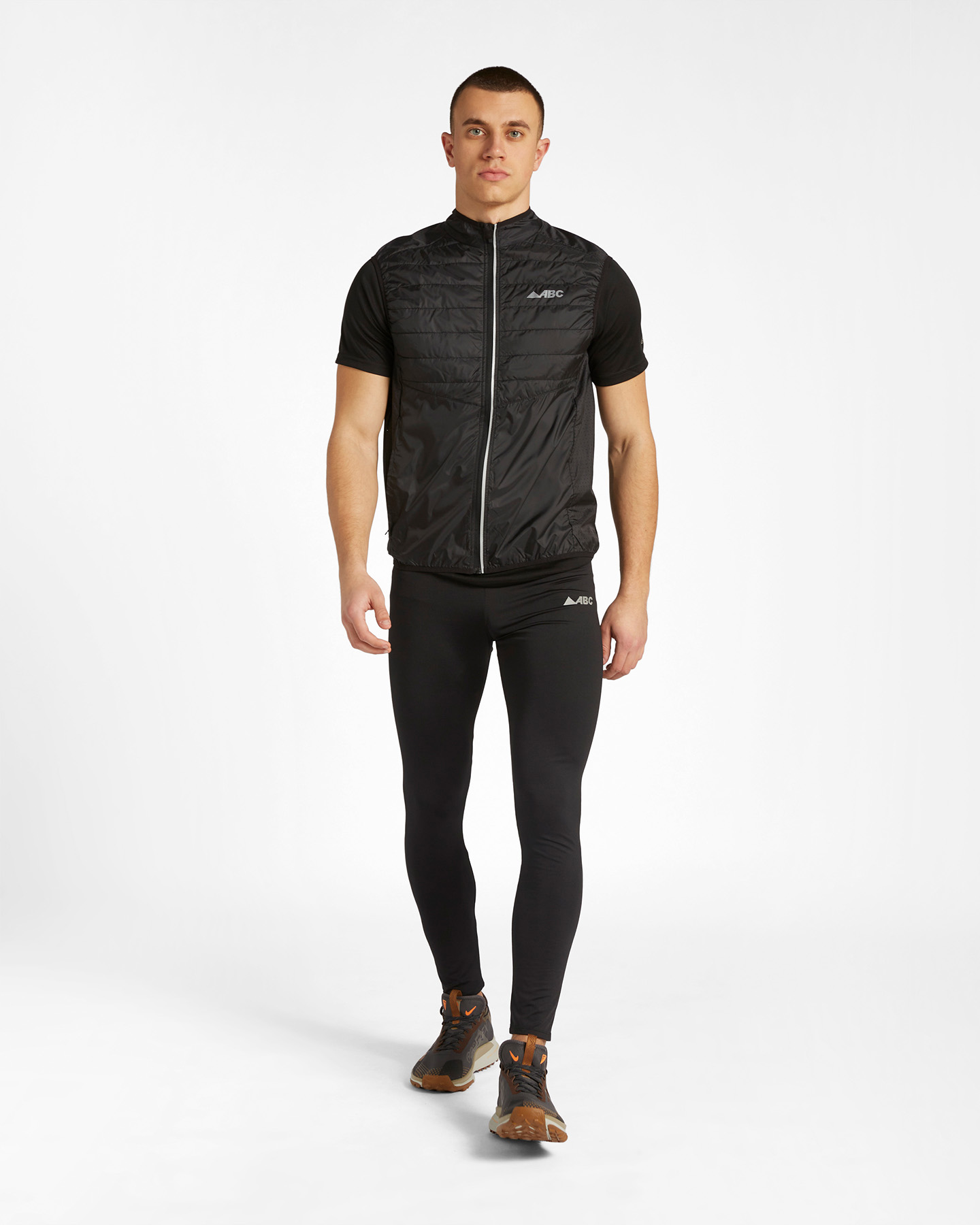 Giacca running ABC RUN MINI CHECK M - Nero - 3 | Cisalfa Sport