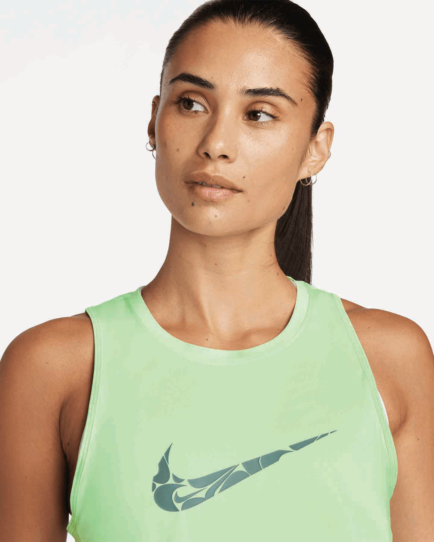 Canotta running NIKE SWOOSH W - Verde - 2 | Cisalfa Sport