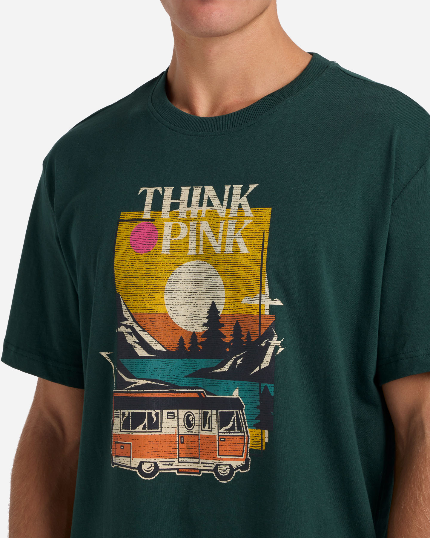 T-shirt THINK PINK GRAPHIC M - Verde - 4 | Cisalfa Sport