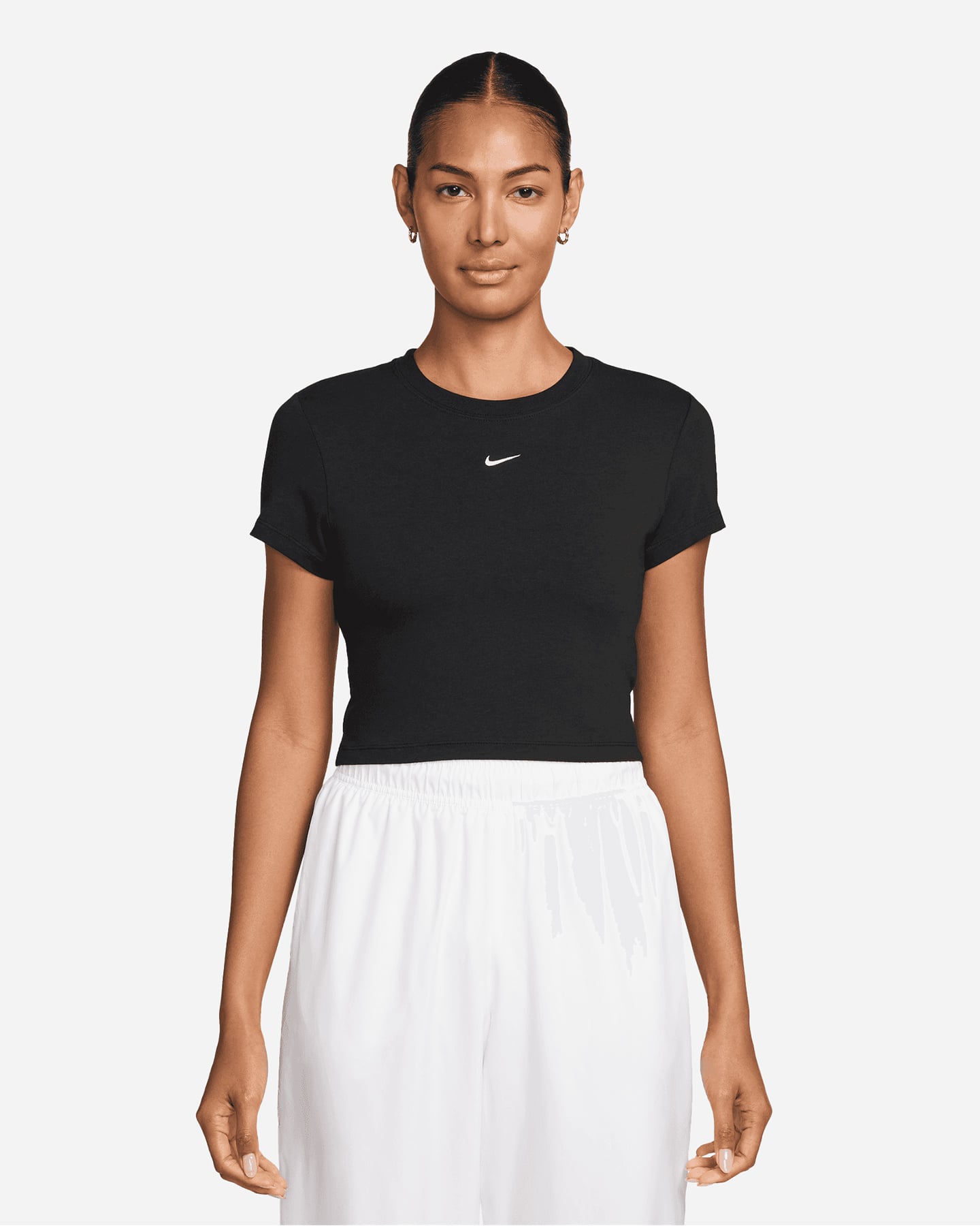 Nike Crop W - T-shirt - Donna - Nero