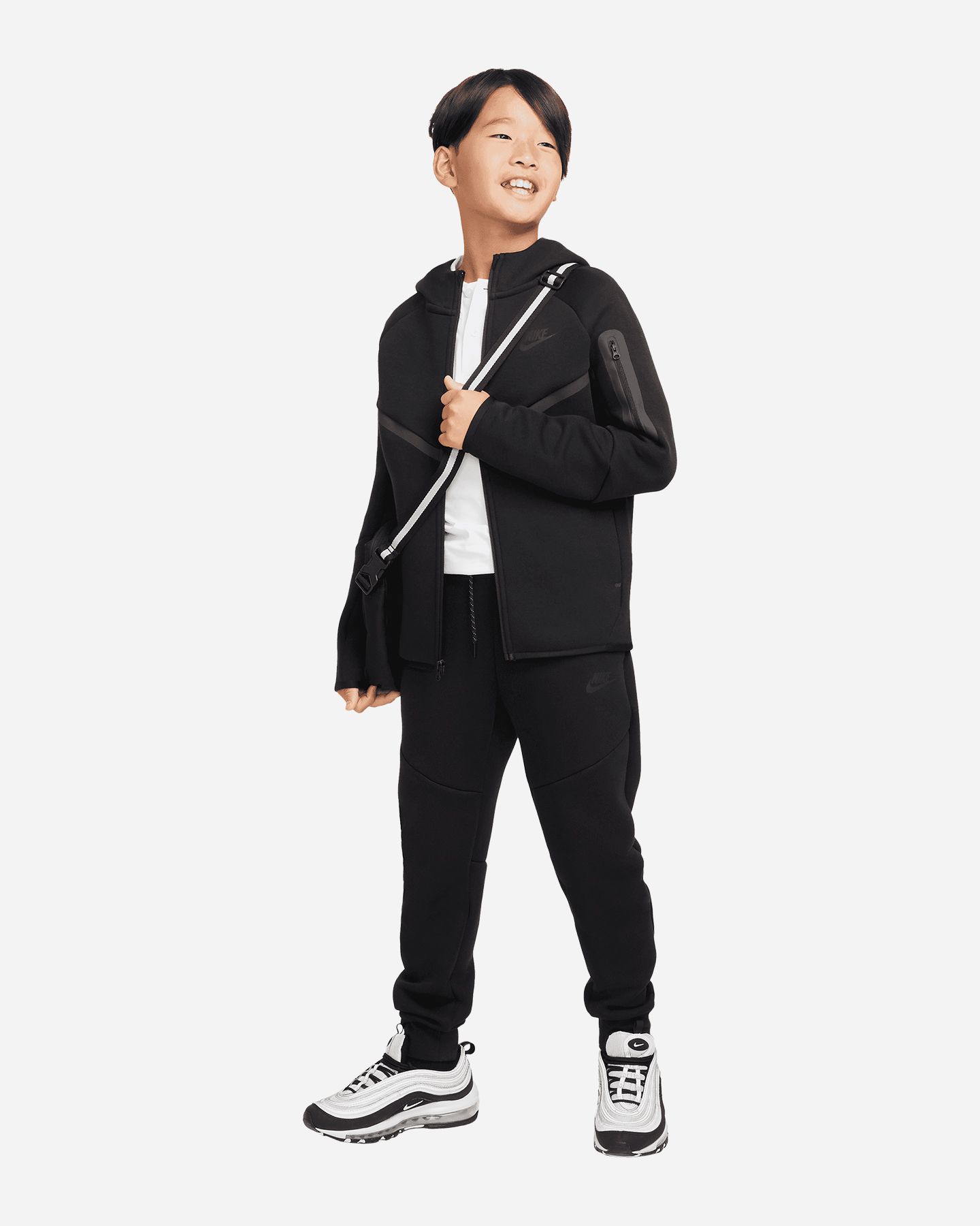 Pantalone NIKE TECH FLEECE 2 JR - Nero - 2 | Cisalfa Sport