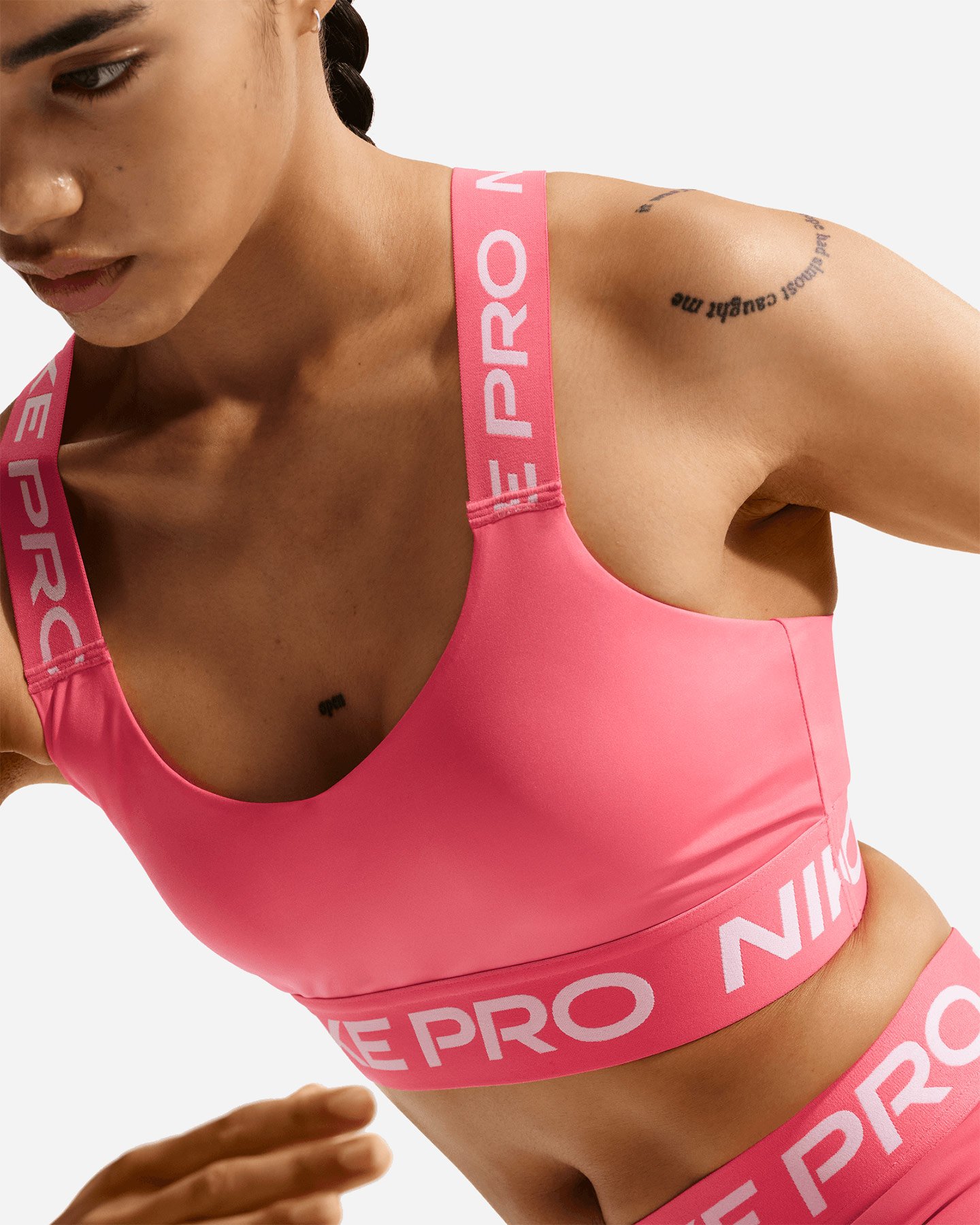 Bra training NIKE LS PRO ELASTIC LOGO W - Fucsia - 4 | Cisalfa Sport
