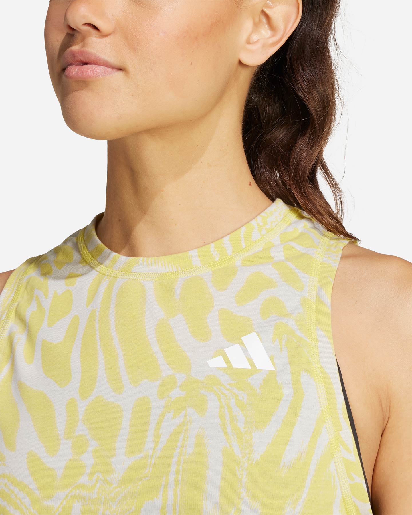 Canotta training ADIDAS CROP W - Giallo - 4 | Cisalfa Sport