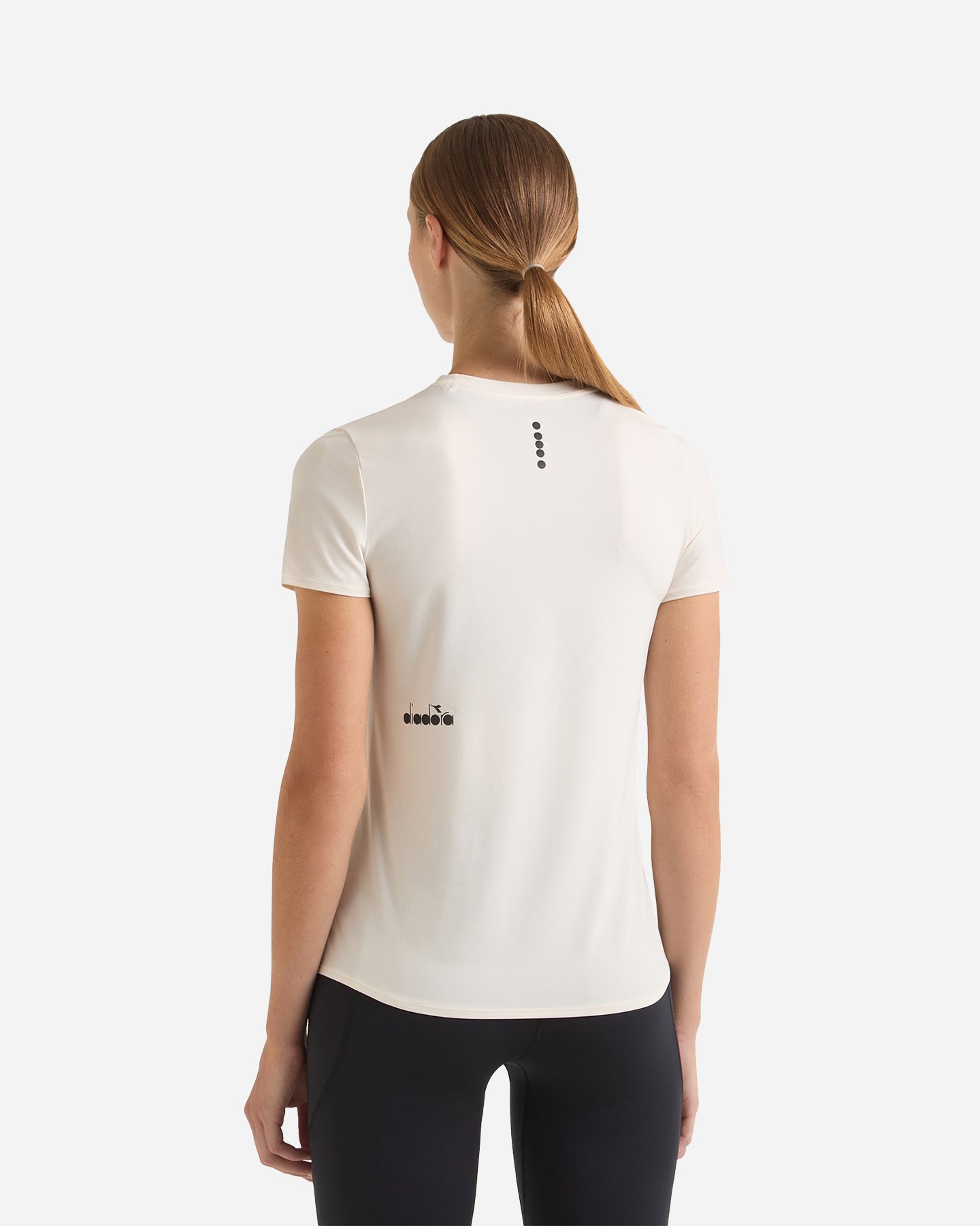 T-shirt running DIADORA TECH RUN CREW W - Bianco - 3 | Cisalfa Sport