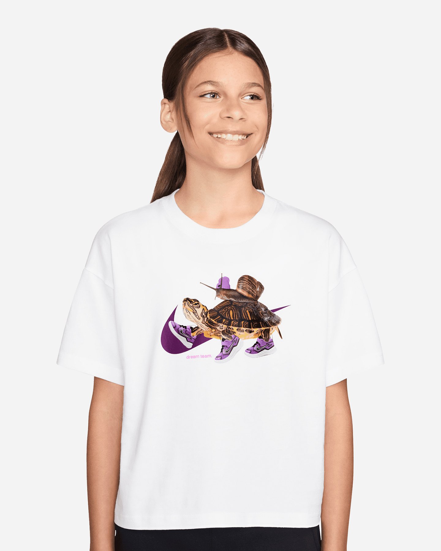 T-shirt NIKE BOXY TURTLE GRAPHIC JR - Bianco - 0 | Cisalfa Sport