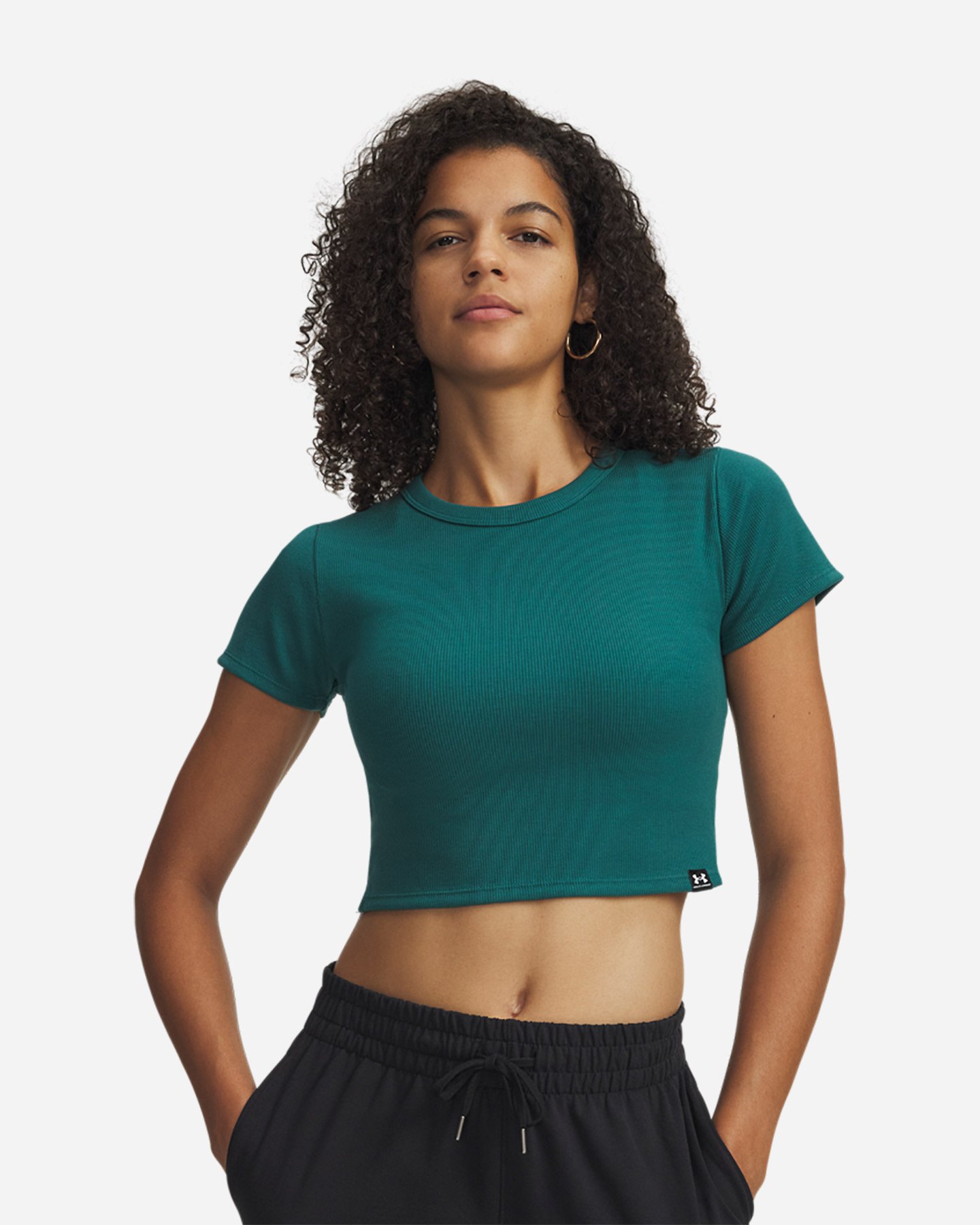 T-shirt UNDER ARMOUR RIVAL RIB W - Verde - 0 | Cisalfa Sport