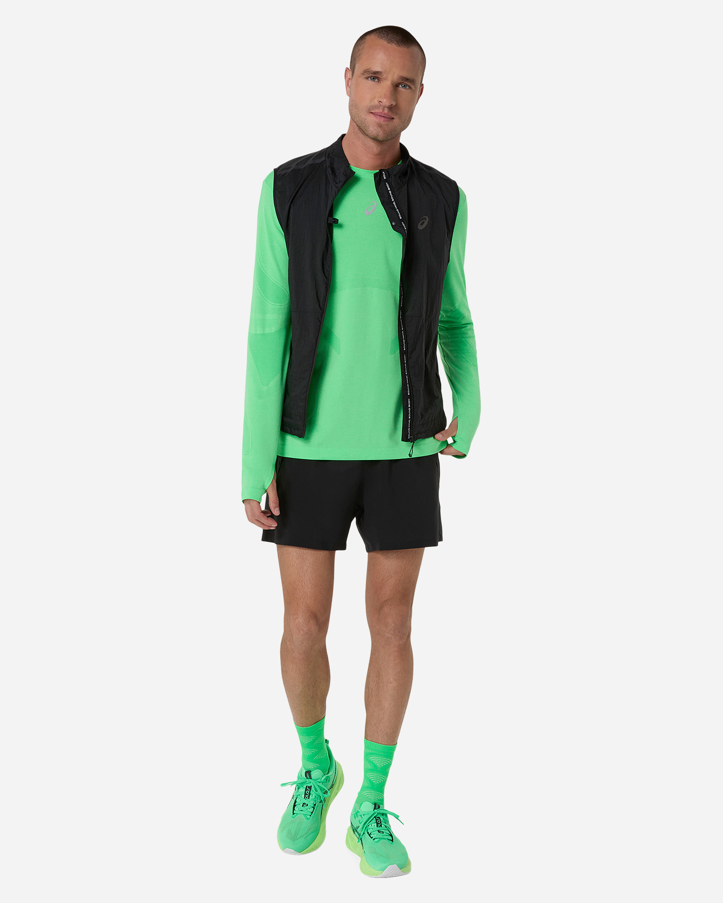 Maglia running ASICS ROAD M - Verde - 3 | Cisalfa Sport