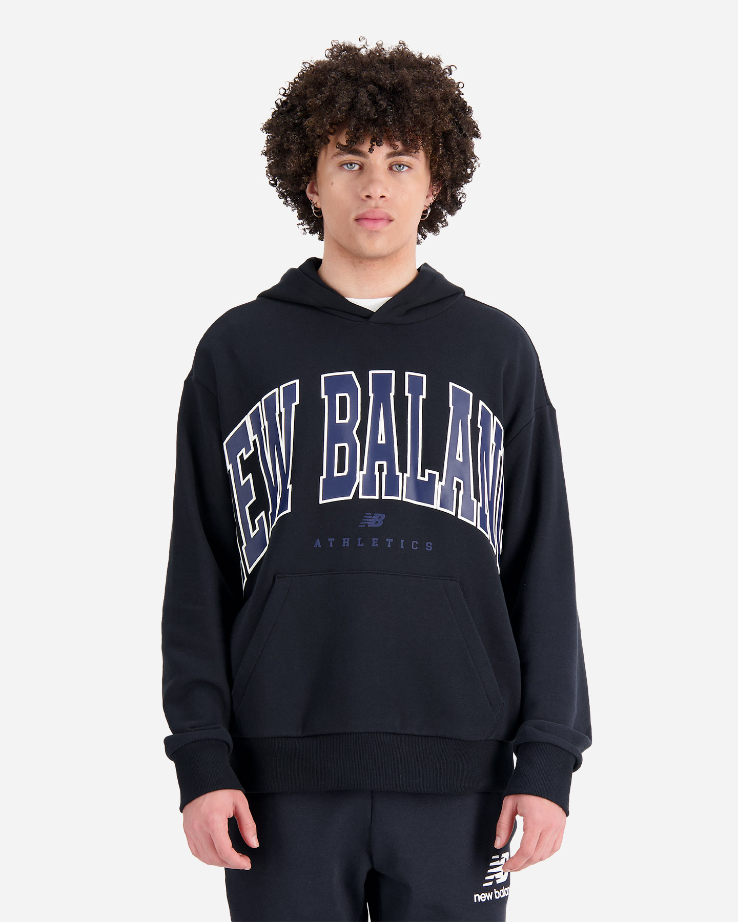 Felpa NEW BALANCE ATHLETIC WARPED BIG LOGO M - Nero - 0 | Cisalfa Sport