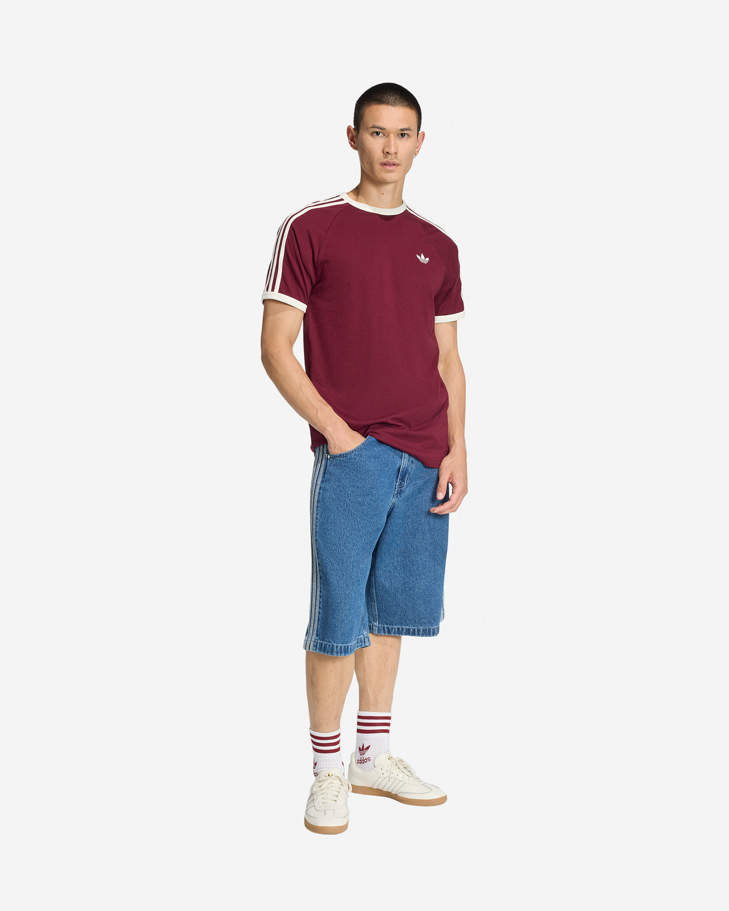 T-shirt ADIDAS ORIGINALS 3STRIPES M - Rosso - 3 | Cisalfa Sport