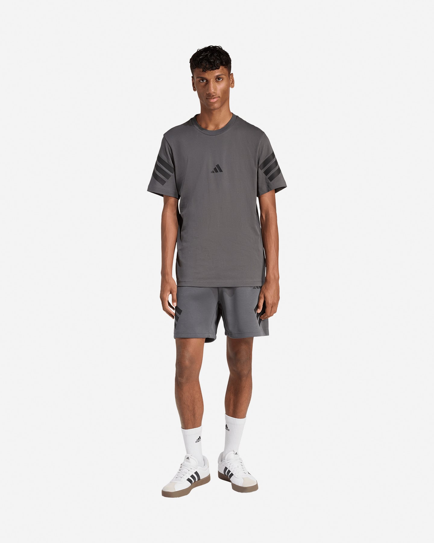 Pantaloncini ADIDAS 3STRIPES M - Grigio - 3 | Cisalfa Sport