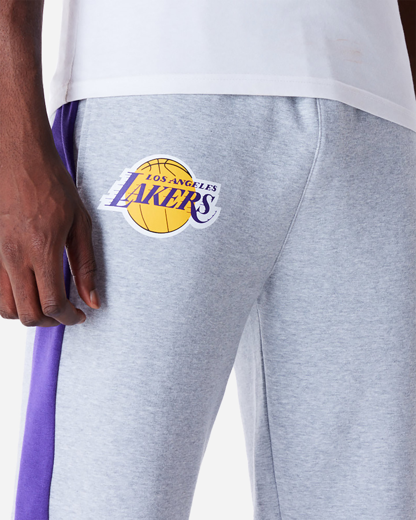 Abbigliamento basket NEW ERA PANEL LAKERS JOGGER M - Grigio - 4 | Cisalfa Sport