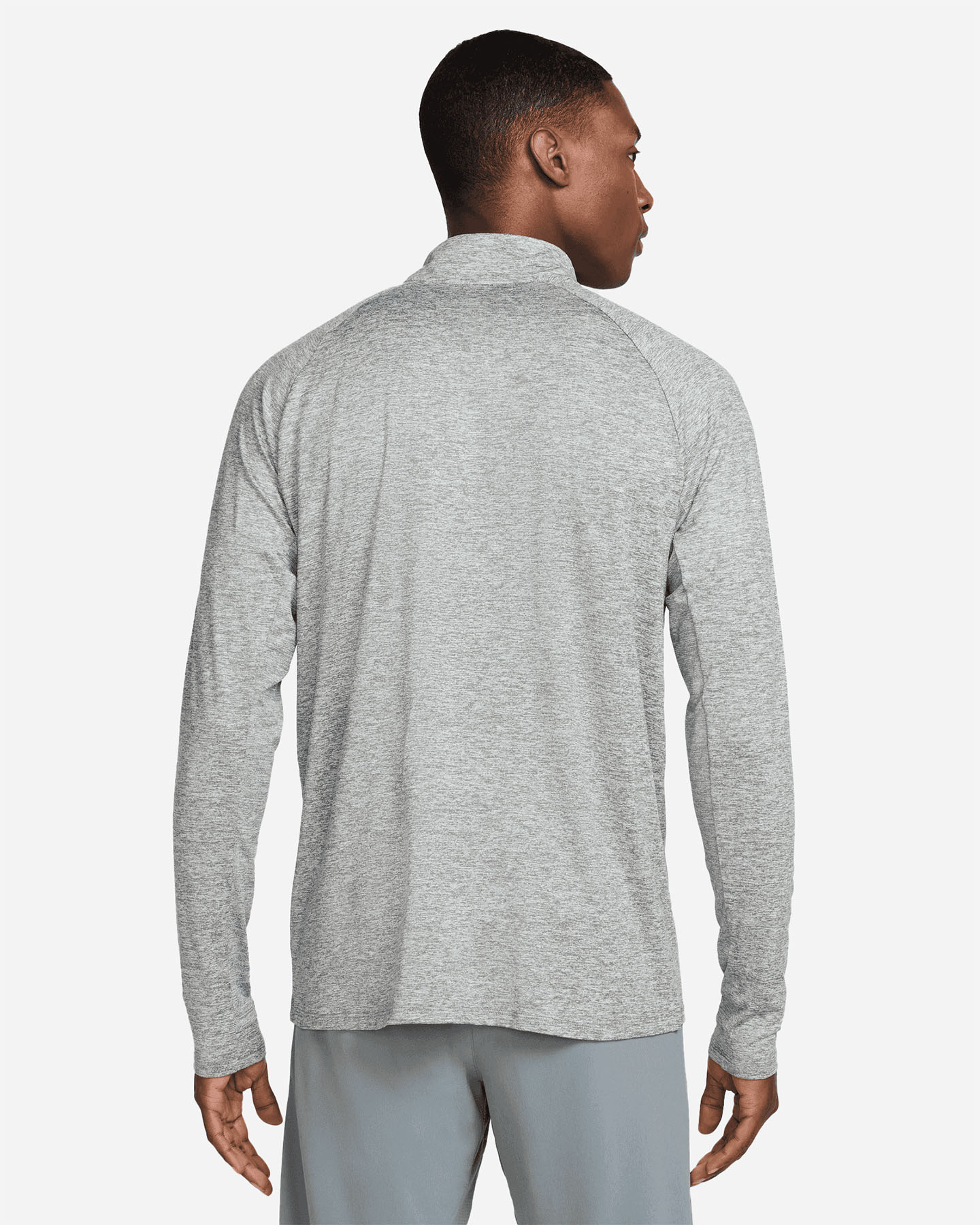 Maglia running NIKE DRI FIT STRIDE MIDLAYER LS M - Argento - 1 | Cisalfa Sport