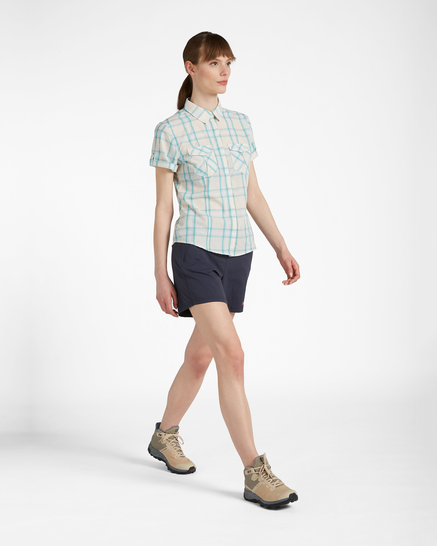 Camicia 8848 ROLL-UP CHECK W - Bianco - 3 | Cisalfa Sport