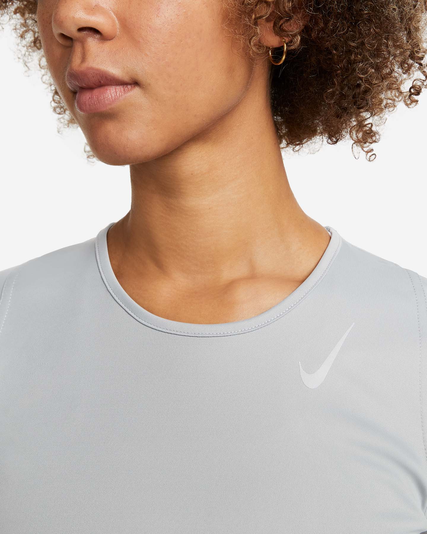 T-shirt running NIKE DRI FIT RACE W - Grigio - 2 | Cisalfa Sport