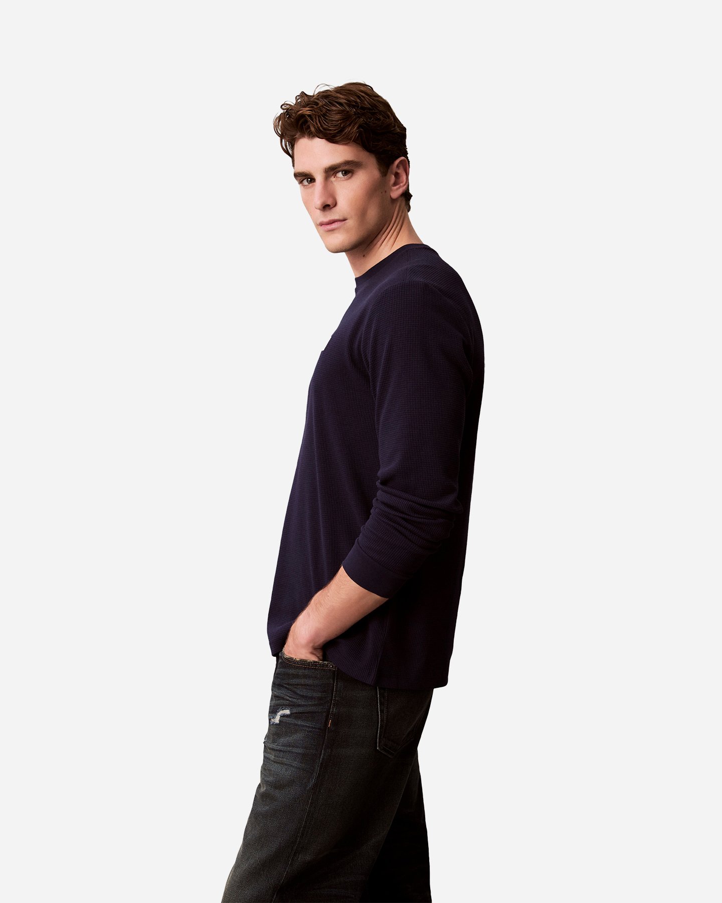 T-shirt CALVIN KLEIN JEANS WAFFLE BADGE M - Blu - 2 | Cisalfa Sport