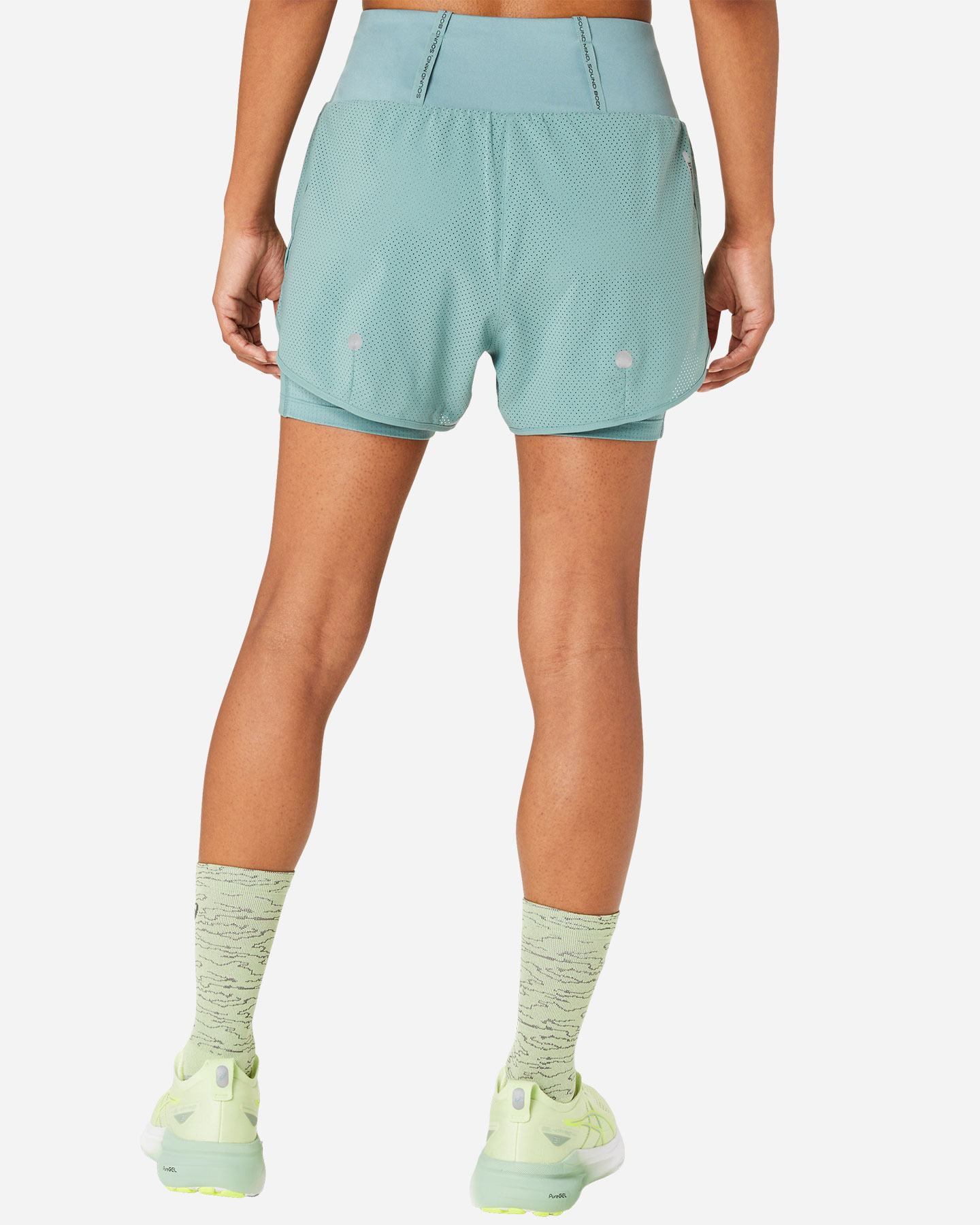 Short running ASICS ROAD 2-N-1 W - Verde - 2 | Cisalfa Sport