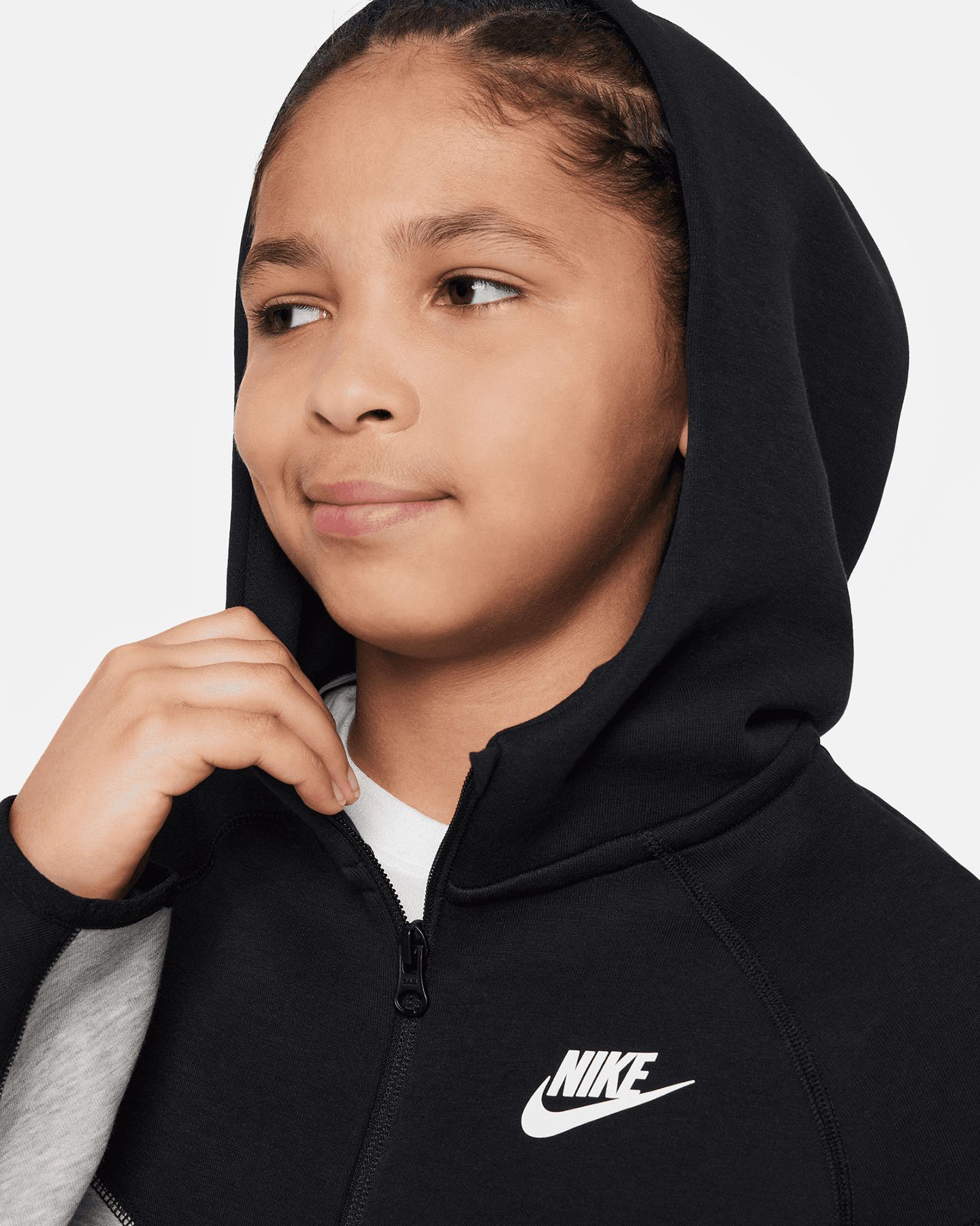 Felpa NIKE TECH FLEECE JR - Nero - 2 | Cisalfa Sport