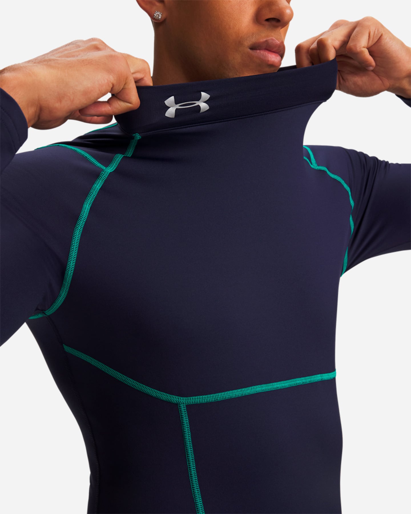 T-shirt training UNDER ARMOUR ELITE M - Blu - 2 | Cisalfa Sport