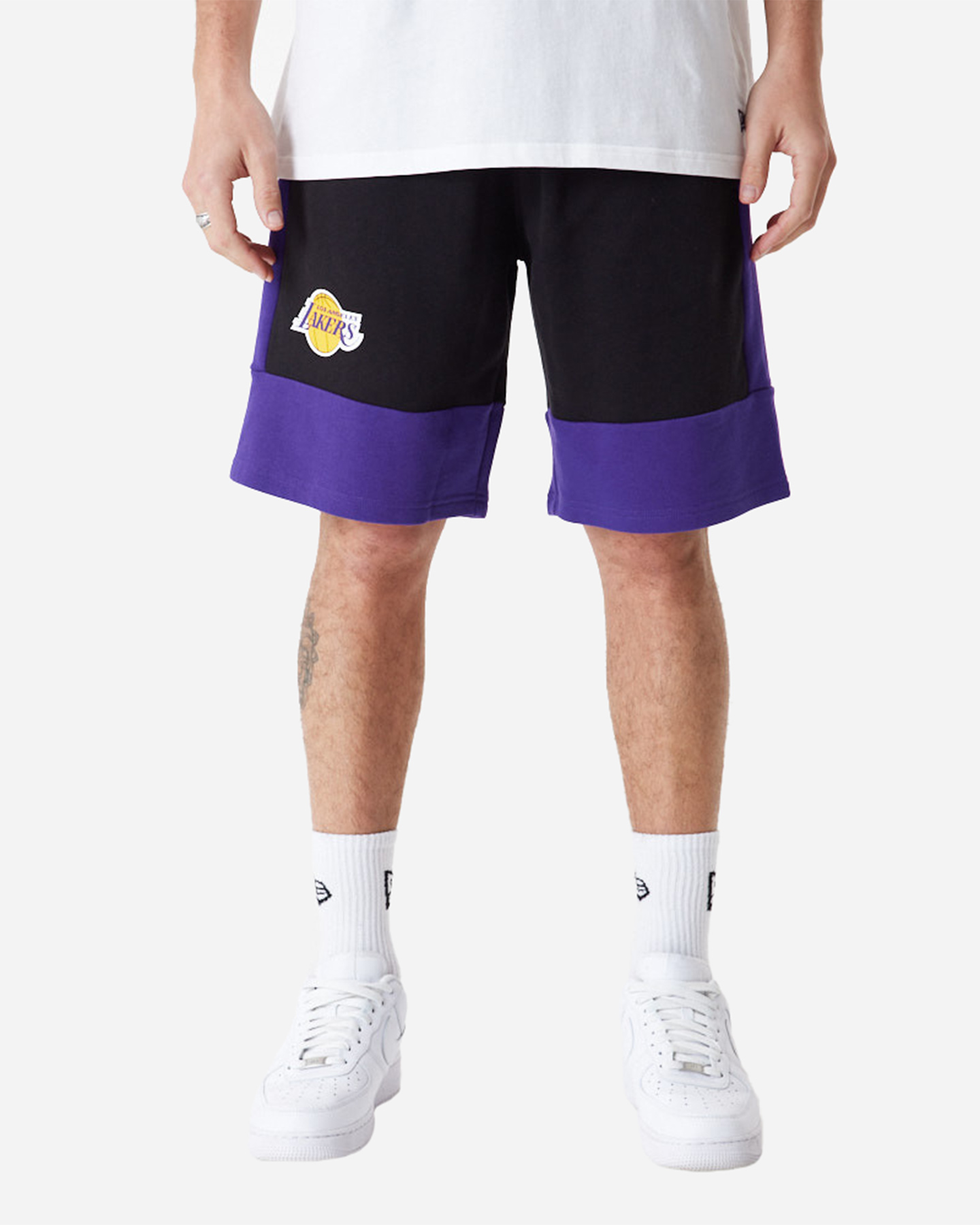Pantaloncini NEW ERA COLOUR BLOCK LOS ANGELES LAKERS M - Nero - 0 | Cisalfa Sport