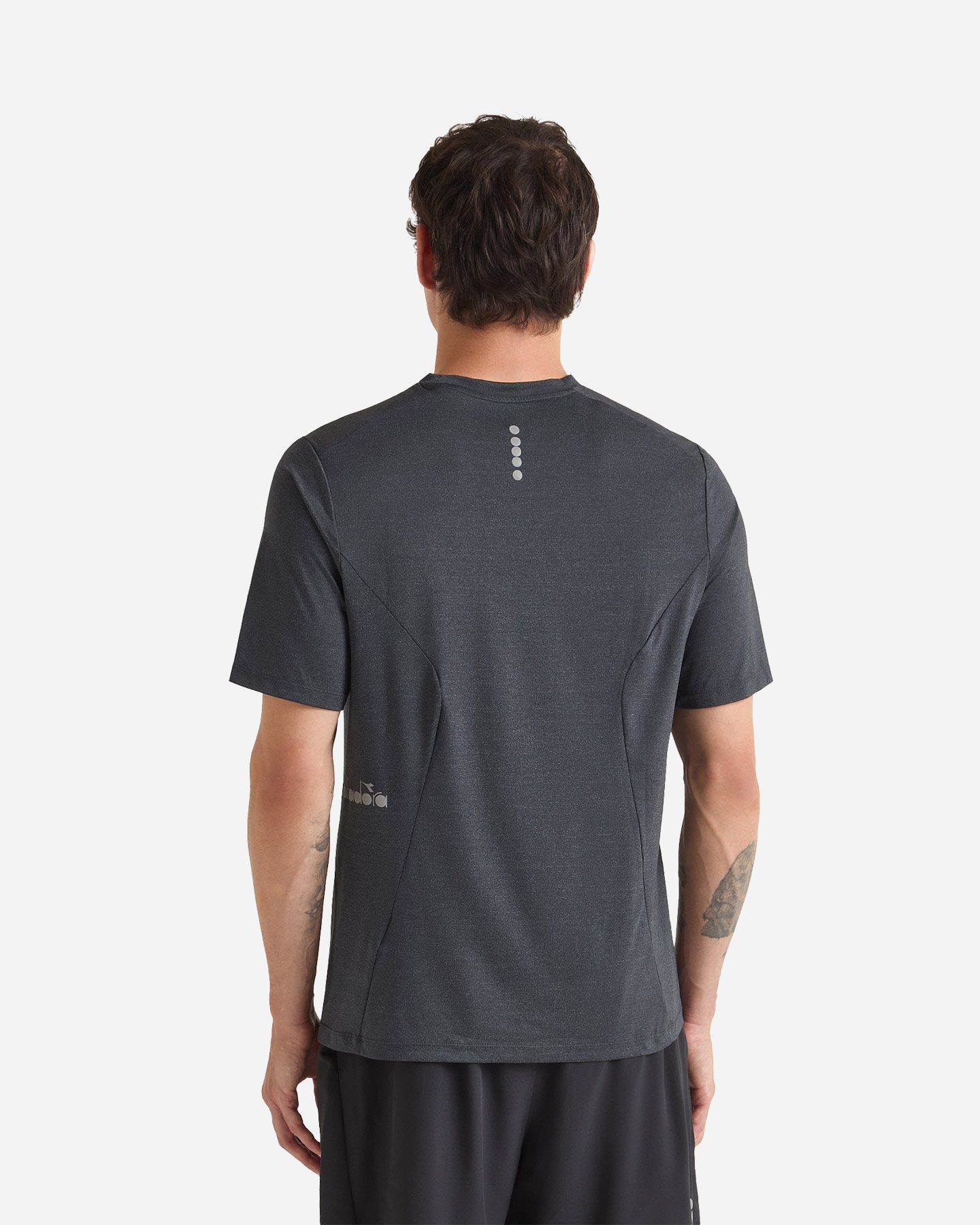 T-shirt running DIADORA TECH RUN CREW M - Nero - 2 | Cisalfa Sport