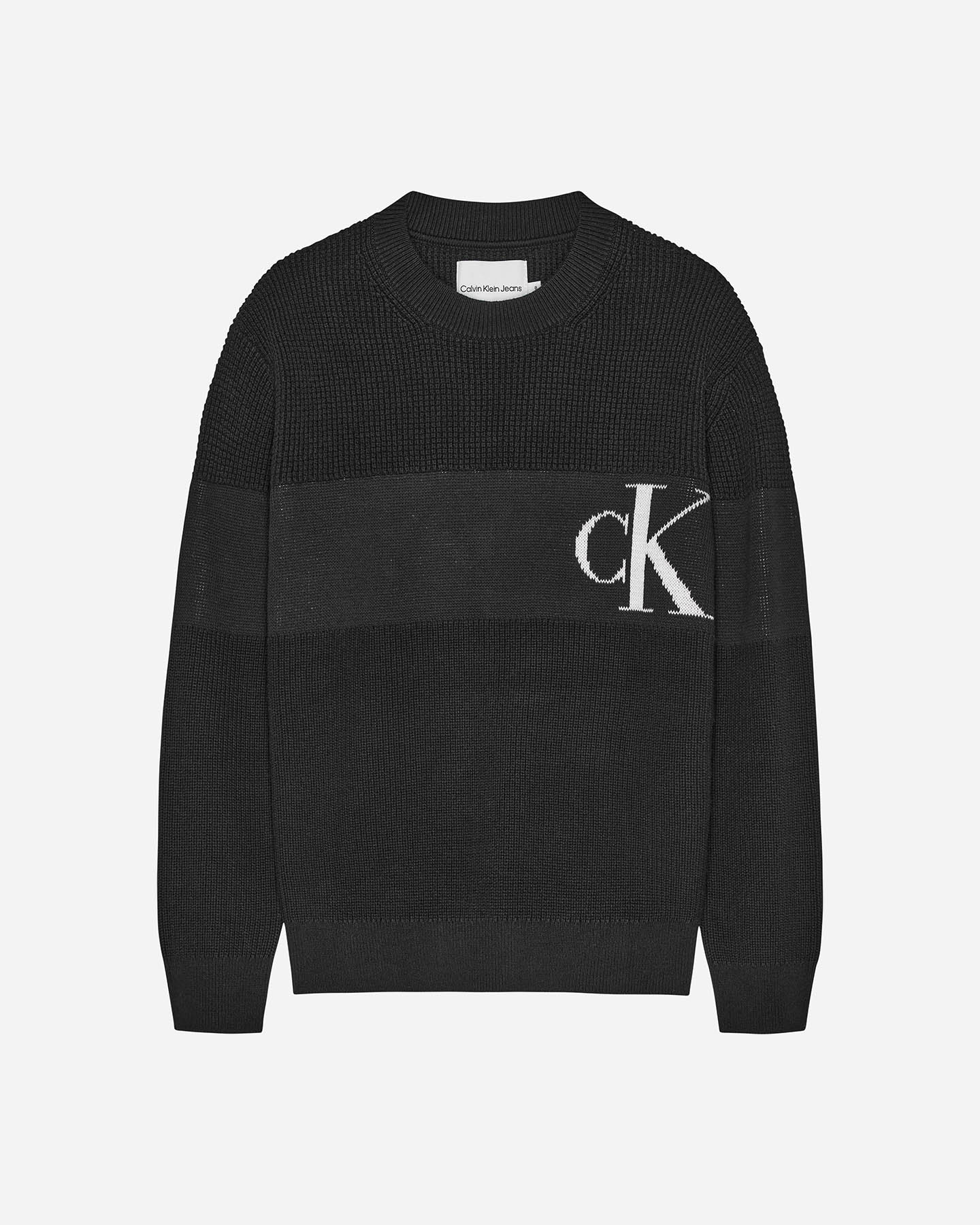 Maglione CALVIN KLEIN JEANS COLOR BLOCK JR - Nero - 0 | Cisalfa Sport