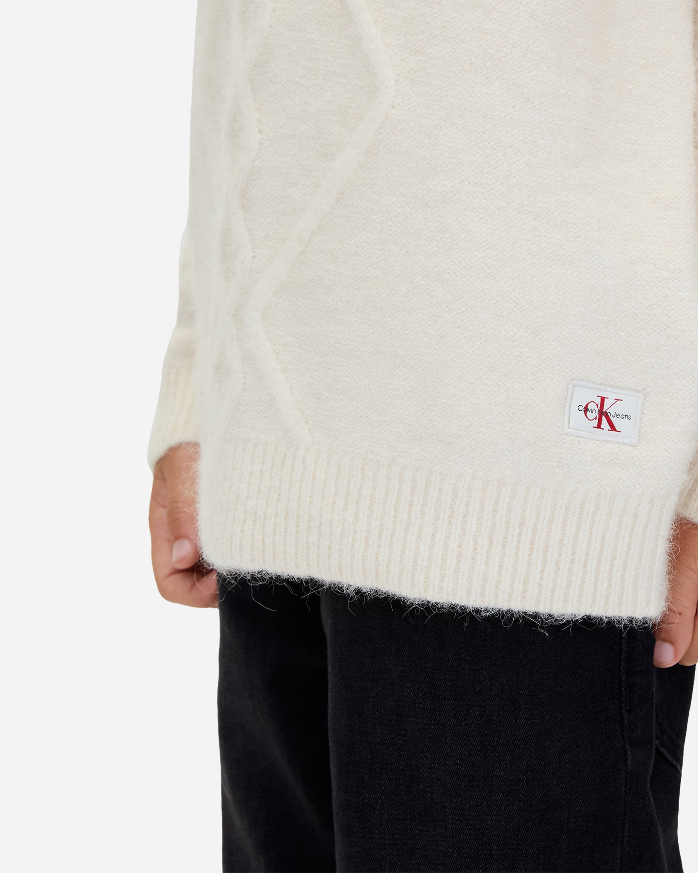 Maglione CALVIN KLEIN JEANS FLUFFY JR - Bianco - 5 | Cisalfa Sport