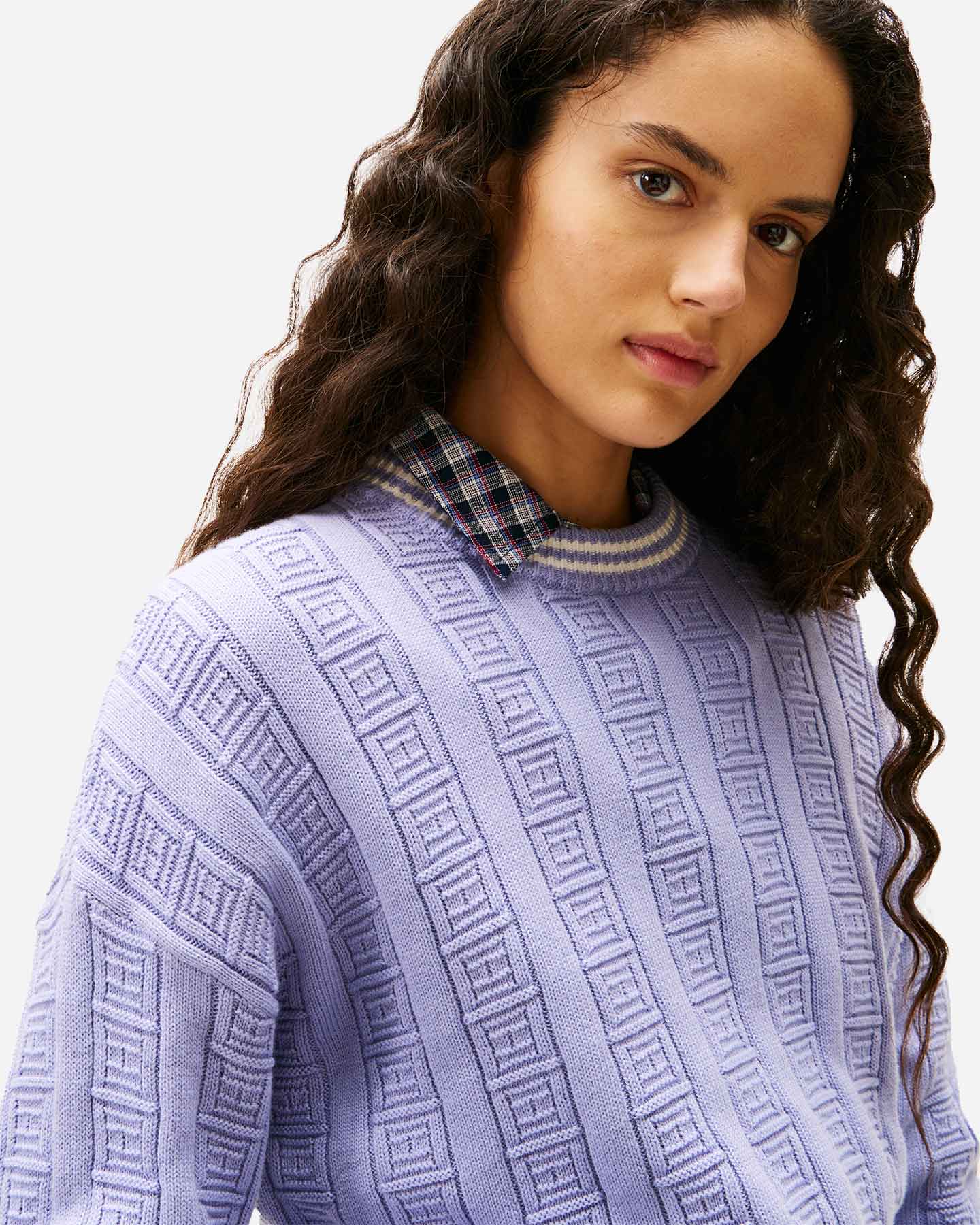 Maglione TOMMY HILFIGER BOXY FLAG W - Lilla - 4 | Cisalfa Sport