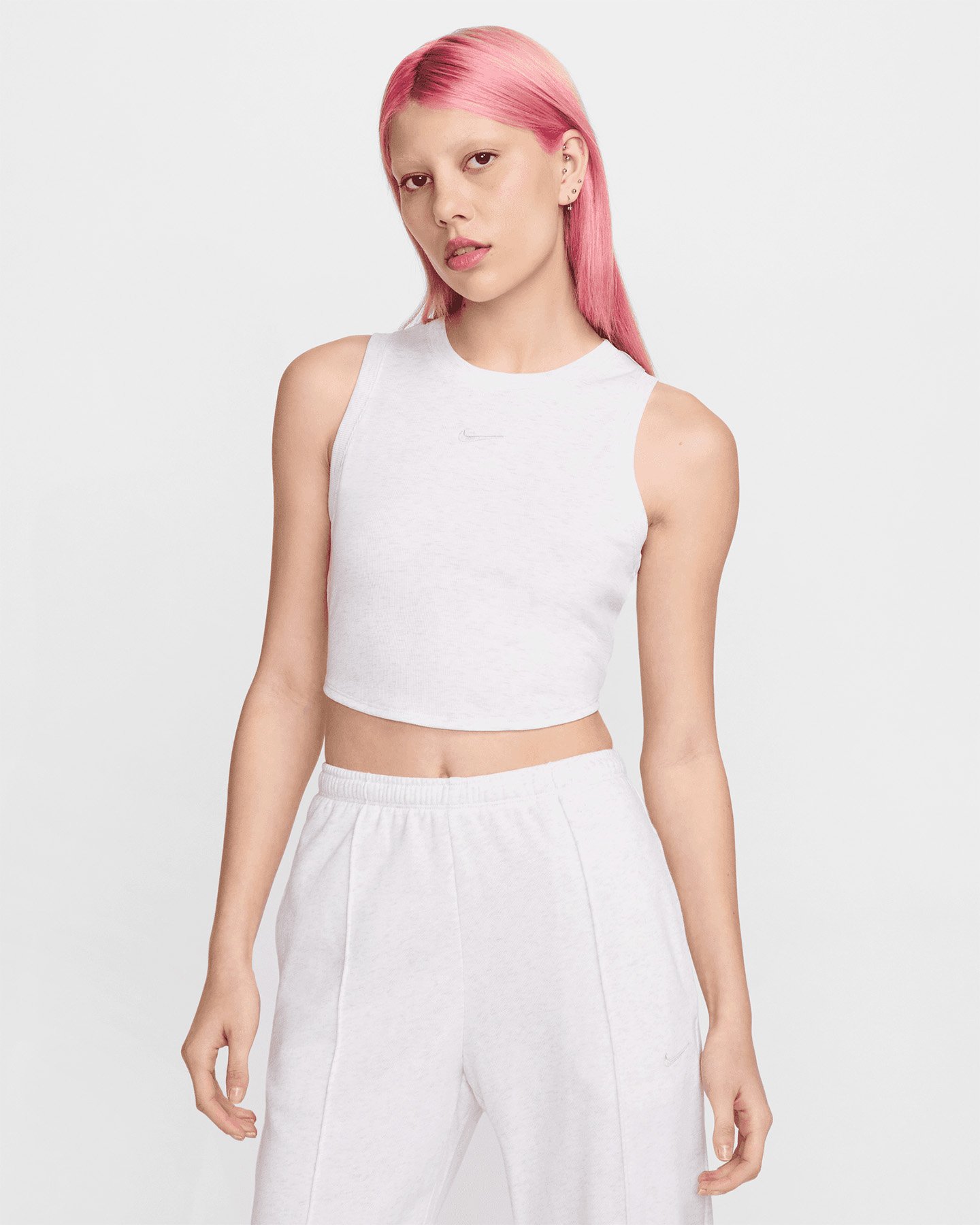 Canotta NIKE COST CROP SMALL LOGO ESSENTIALS W - Grigio - 0 | Cisalfa Sport