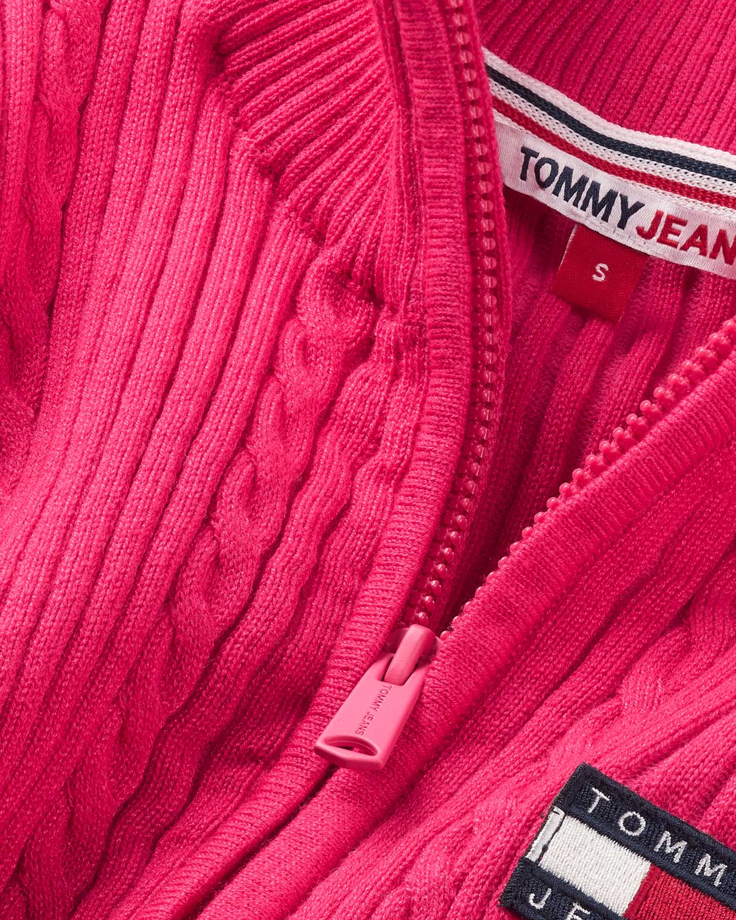 Cardigan TOMMY HILFIGER TRECCE BADGE W - Rosa - 2 | Cisalfa Sport