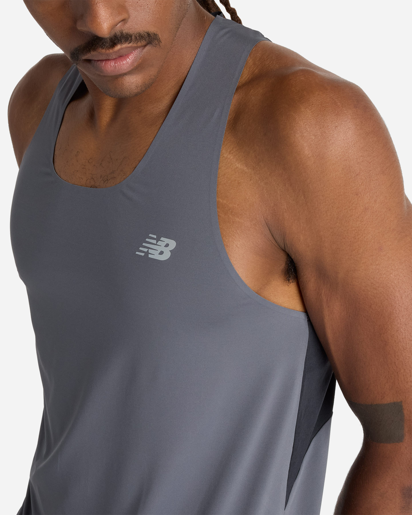 Canotta running NEW BALANCE RACE M - Grigio - 3 | Cisalfa Sport