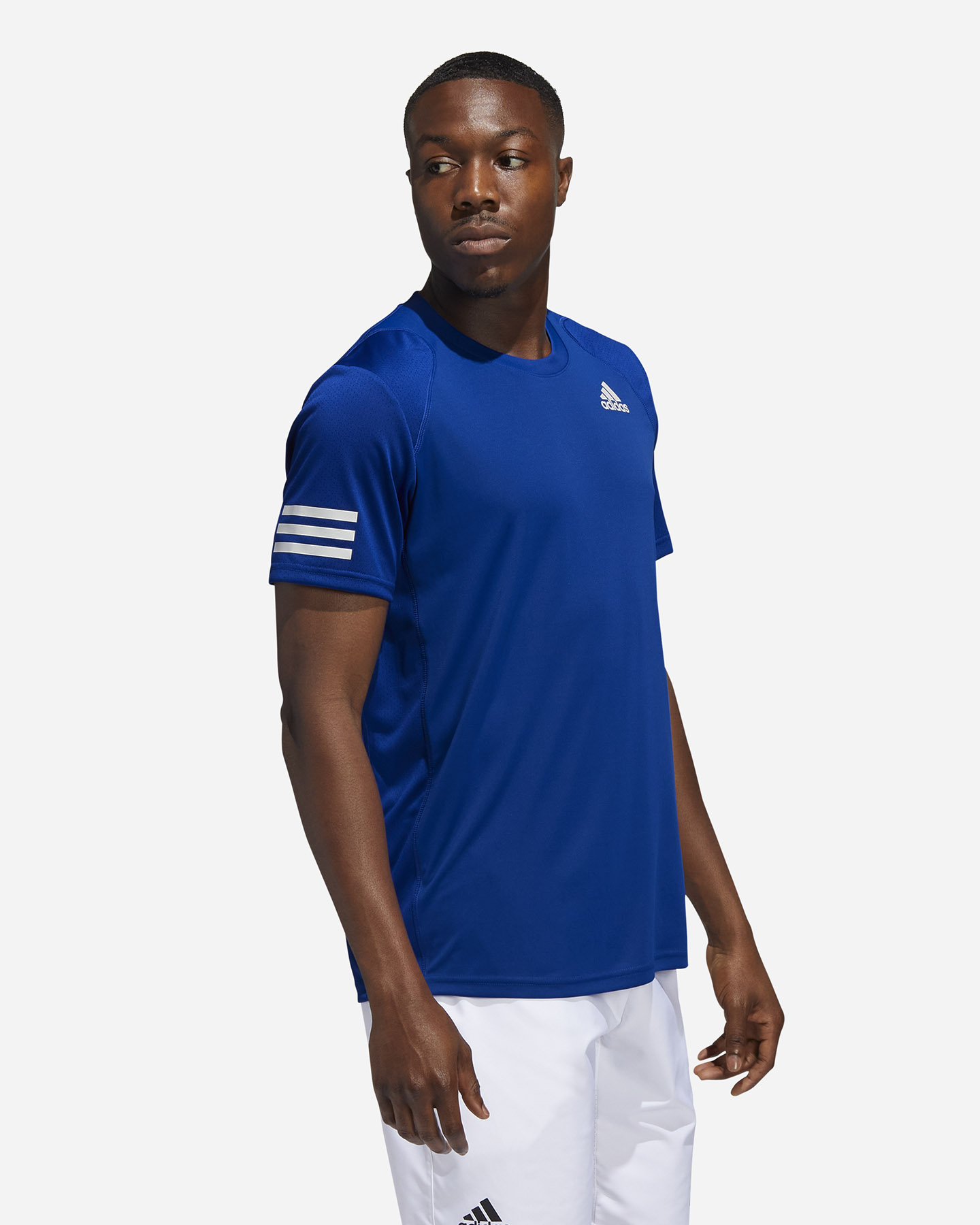 T-shirt tennis ADIDAS CLUB 3STRIPES M - Blu - 3 | Cisalfa Sport