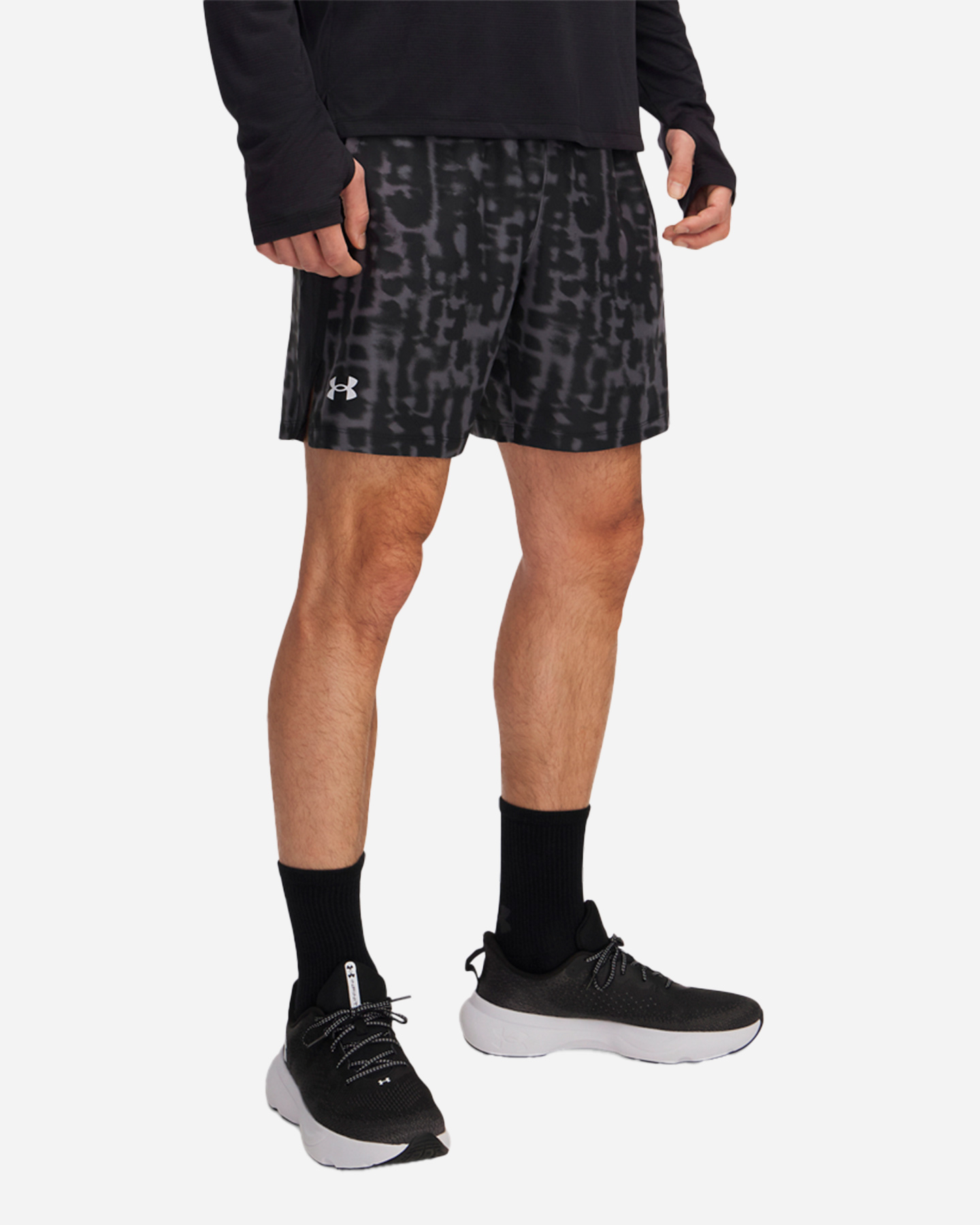 Short running UNDER ARMOUR LAUNCH 7 PRINT M - Nero - 0 | Cisalfa Sport