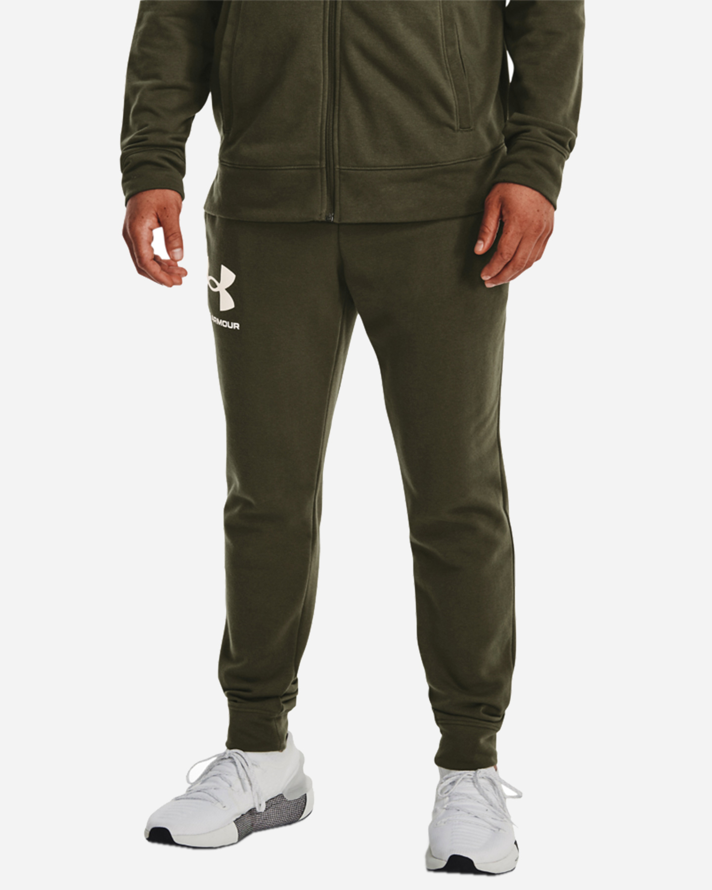 Pantalone UNDER ARMOUR RIVAL BIG LOGO M - Verde - 1 | Cisalfa Sport