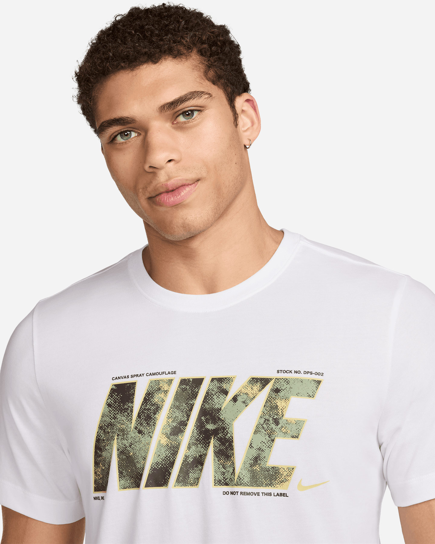 T-shirt training NIKE DRI FIT LOGO M - Bianco - 2 | Cisalfa Sport