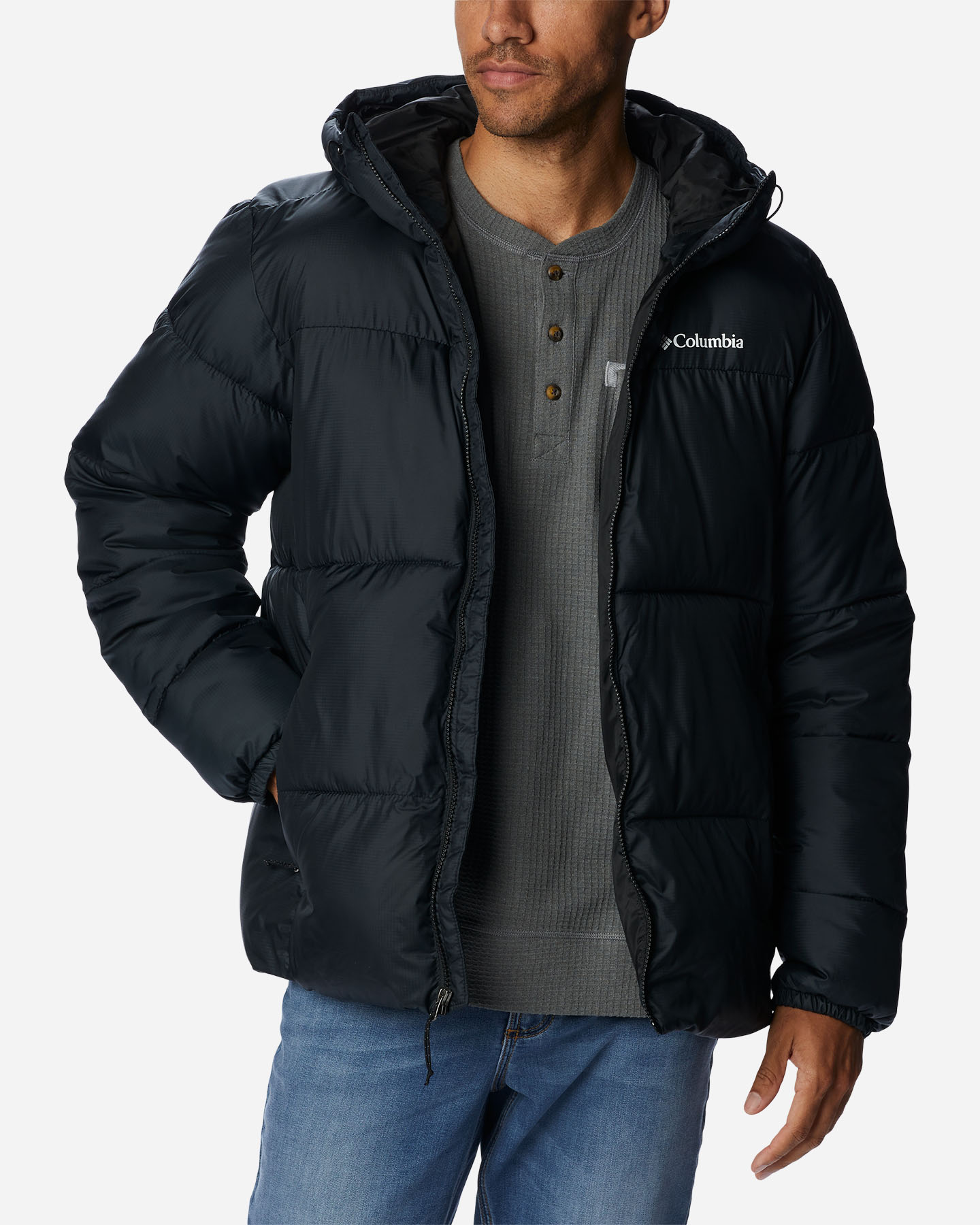 Giubbotto COLUMBIA PUFFED HOODED M - Nero - 4 | Cisalfa Sport