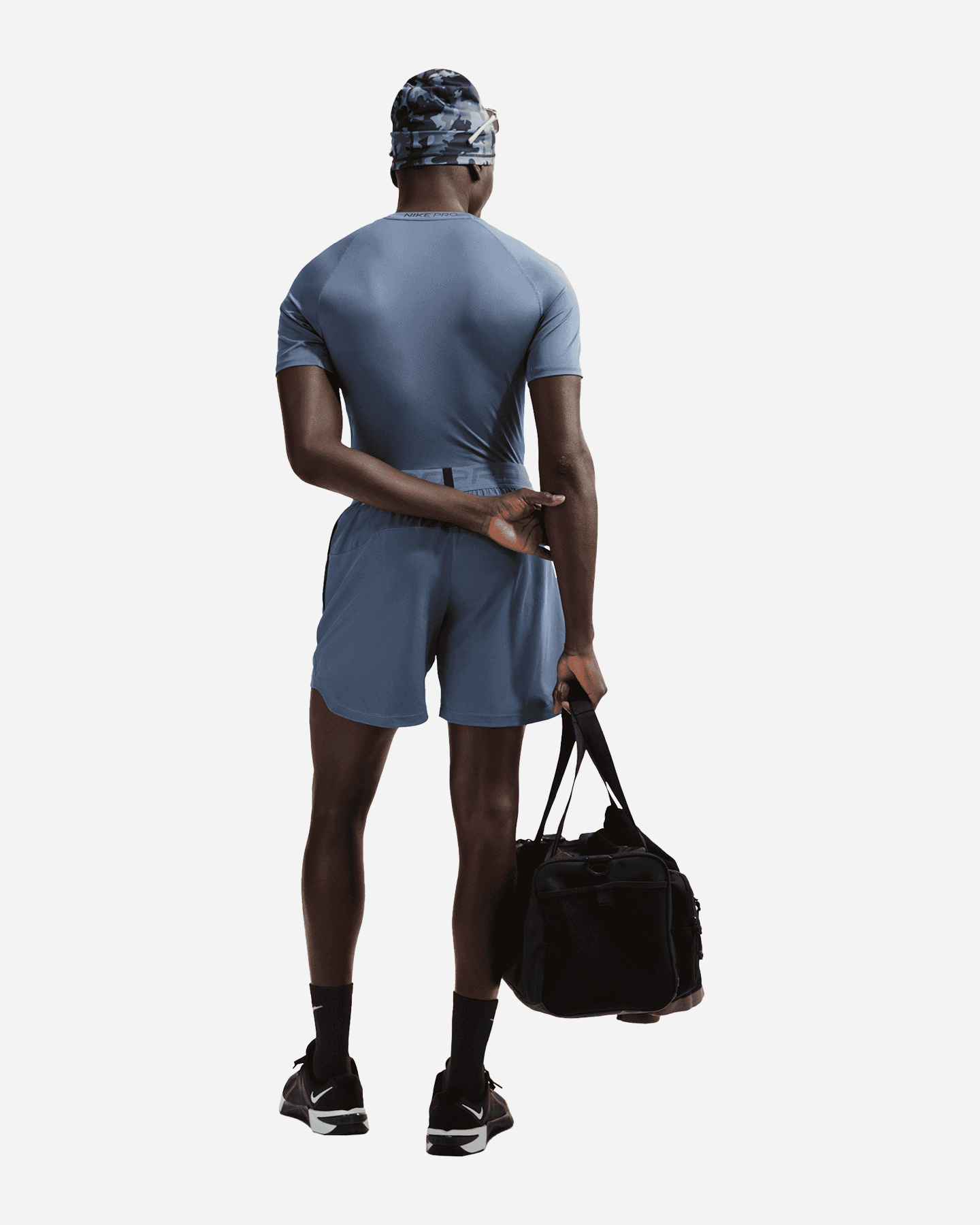 Pantalone training NIKE DRI FIT PRO SMALL LOG 6IN M - Blu - 3 | Cisalfa Sport