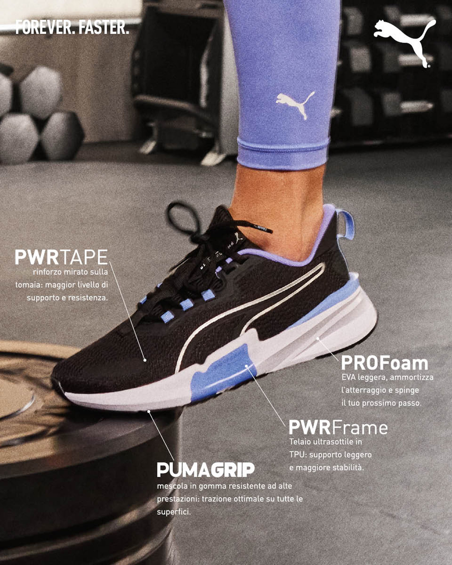 Scarpe training PUMA PWRFRAME TR 2 W - Nero - 5 | Cisalfa Sport