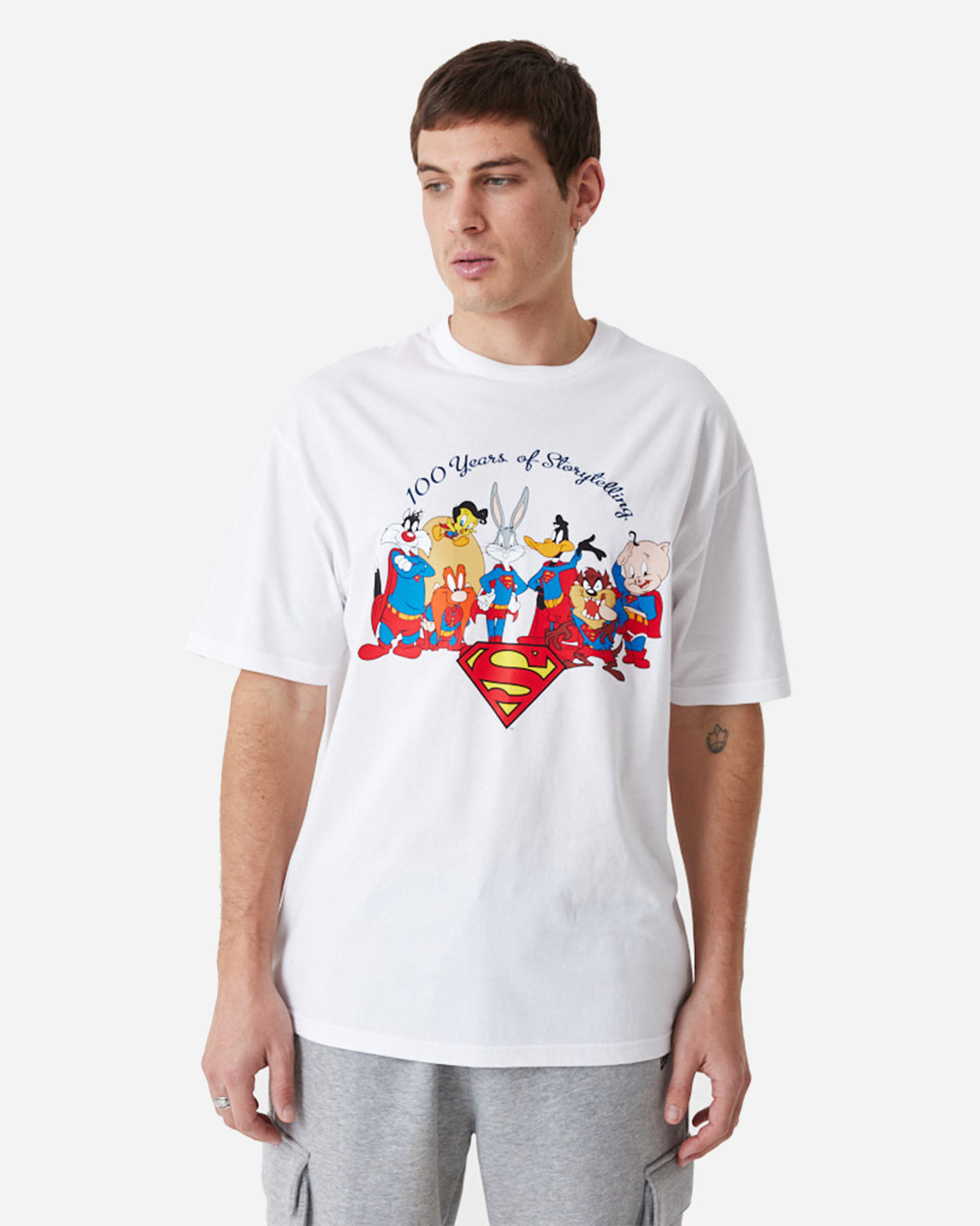 T-shirt NEW ERA 100WB SUPERHERO LINEUP  - Bianco - 0 | Cisalfa Sport