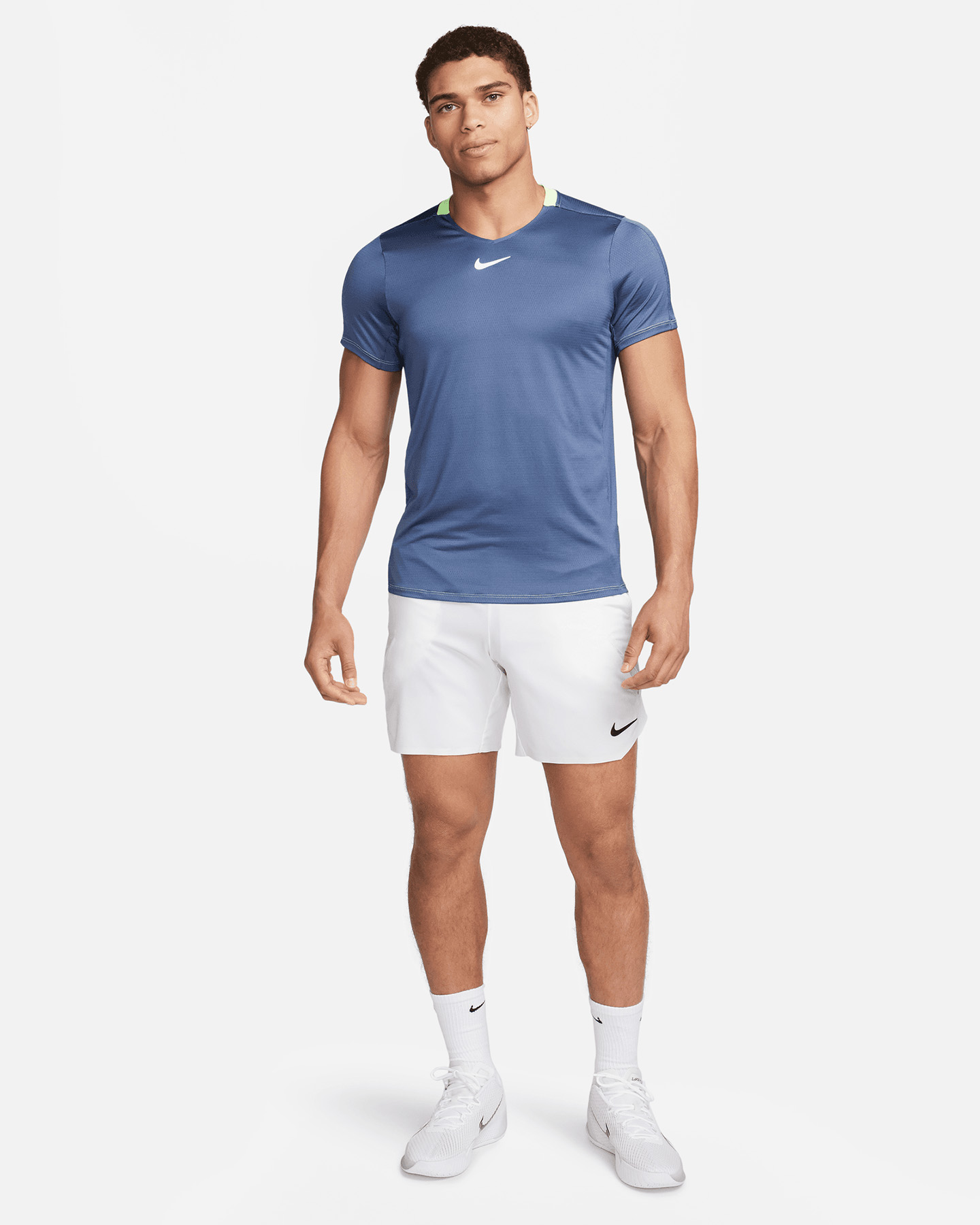 T-shirt tennis NIKE ADVANTAGE M - Blu - 3 | Cisalfa Sport