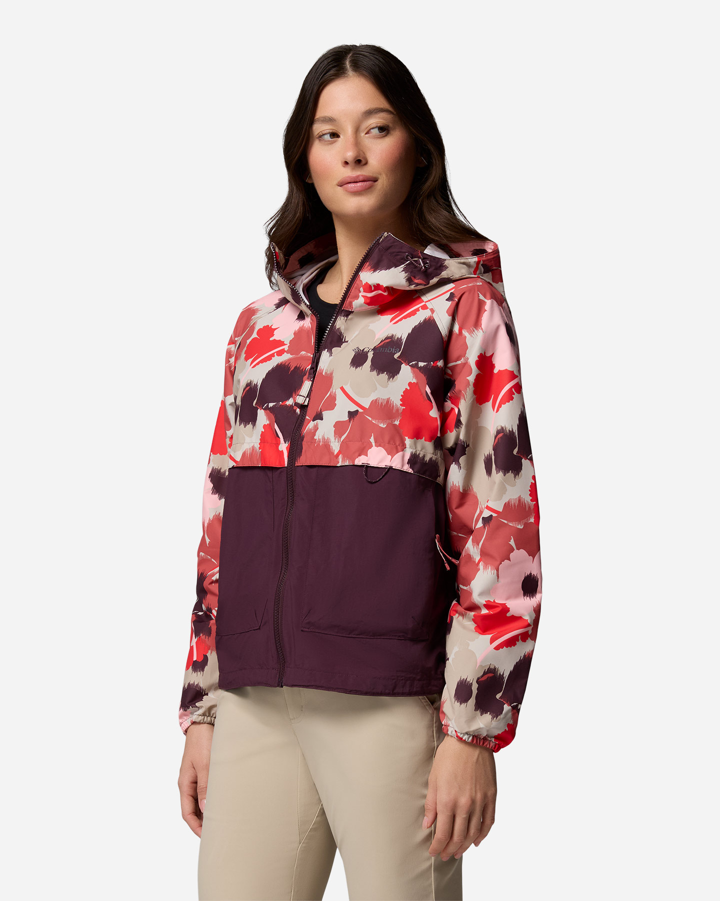 Giacca outdoor COLUMBIA SPIRE VALLEY PRINTED W - Rosso - 0 | Cisalfa Sport