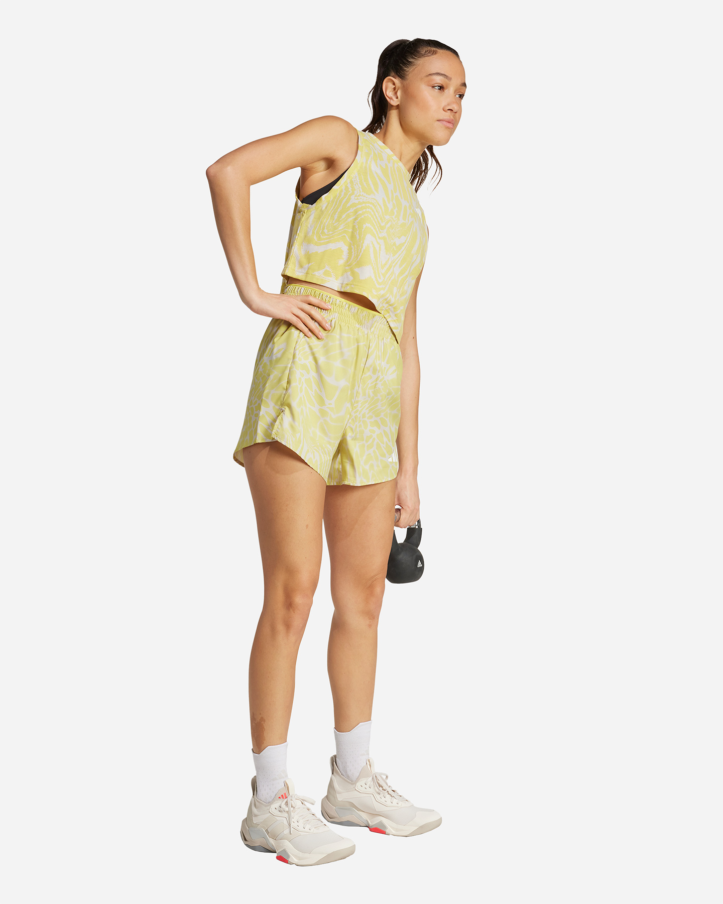 Canotta training ADIDAS CROP W - Giallo - 2 | Cisalfa Sport