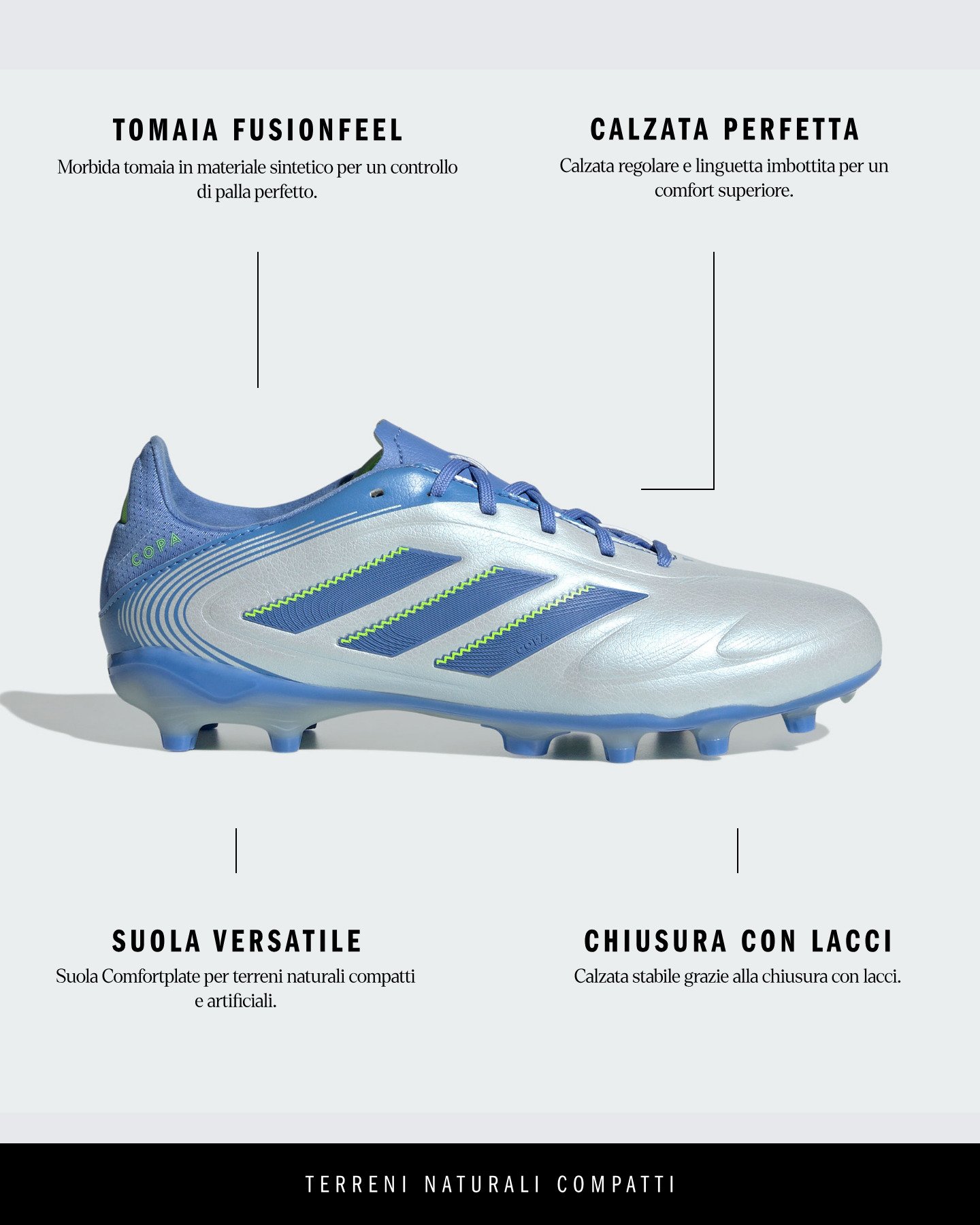 Scarpe calcio ADIDAS COPA PURE III LEAGUE FG-MG JR - Color mix - 4 | Cisalfa Sport