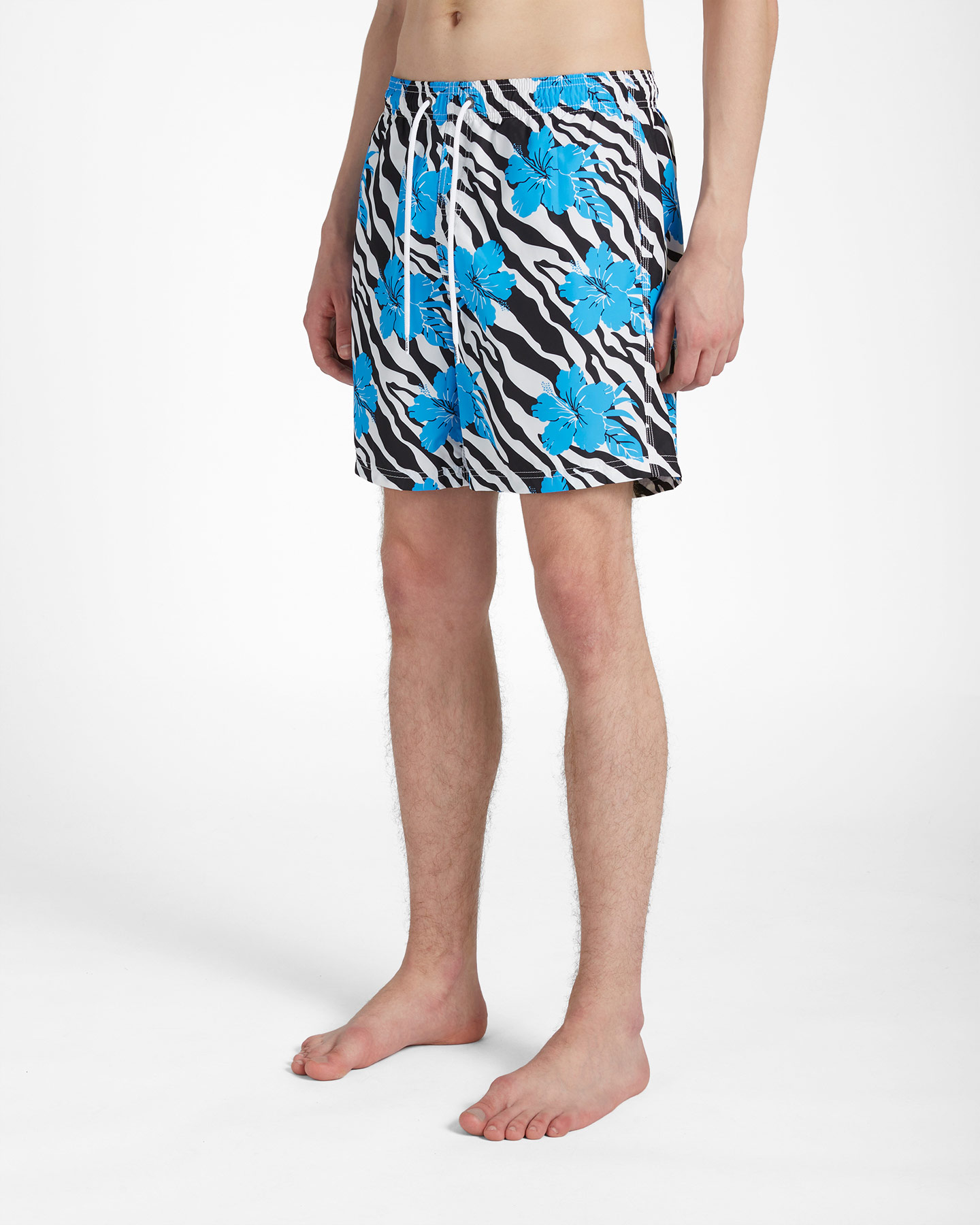 Boxer mare SUNDEK 16'' ELASTIC ANIMALIER & IBISCUS M - Bianco - 2 | Cisalfa Sport