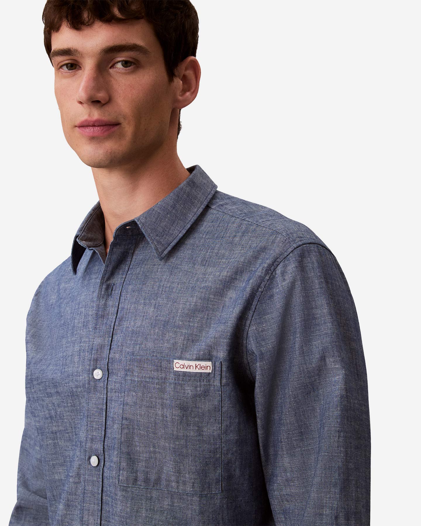 Camicia CALVIN KLEIN JEANS CHAMBRAY M - Azzurro - 5 | Cisalfa Sport