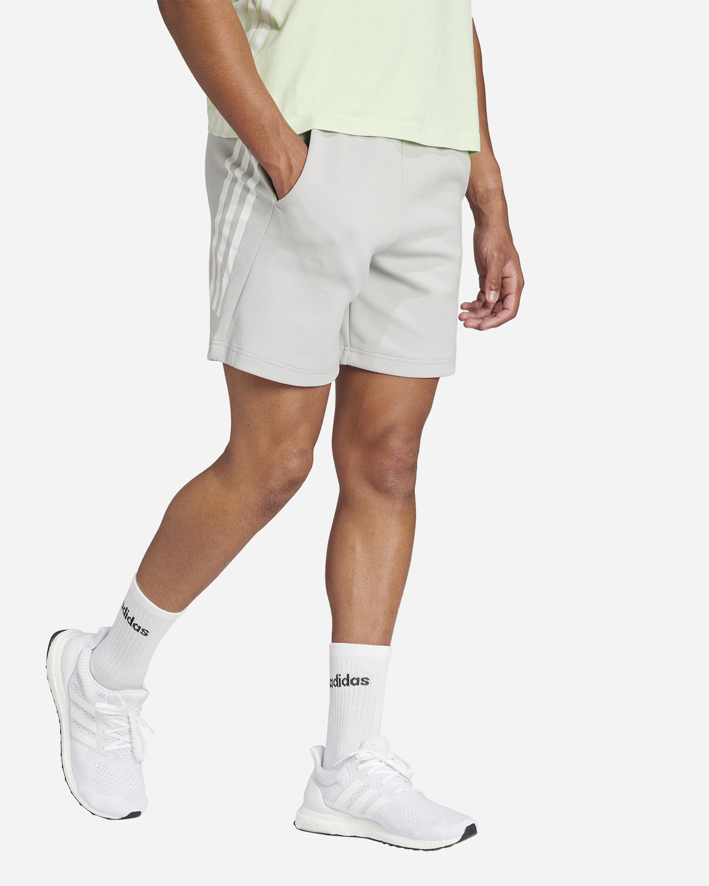 Pantaloncini ADIDAS 3STRIPES M - Grigio - 3 | Cisalfa Sport