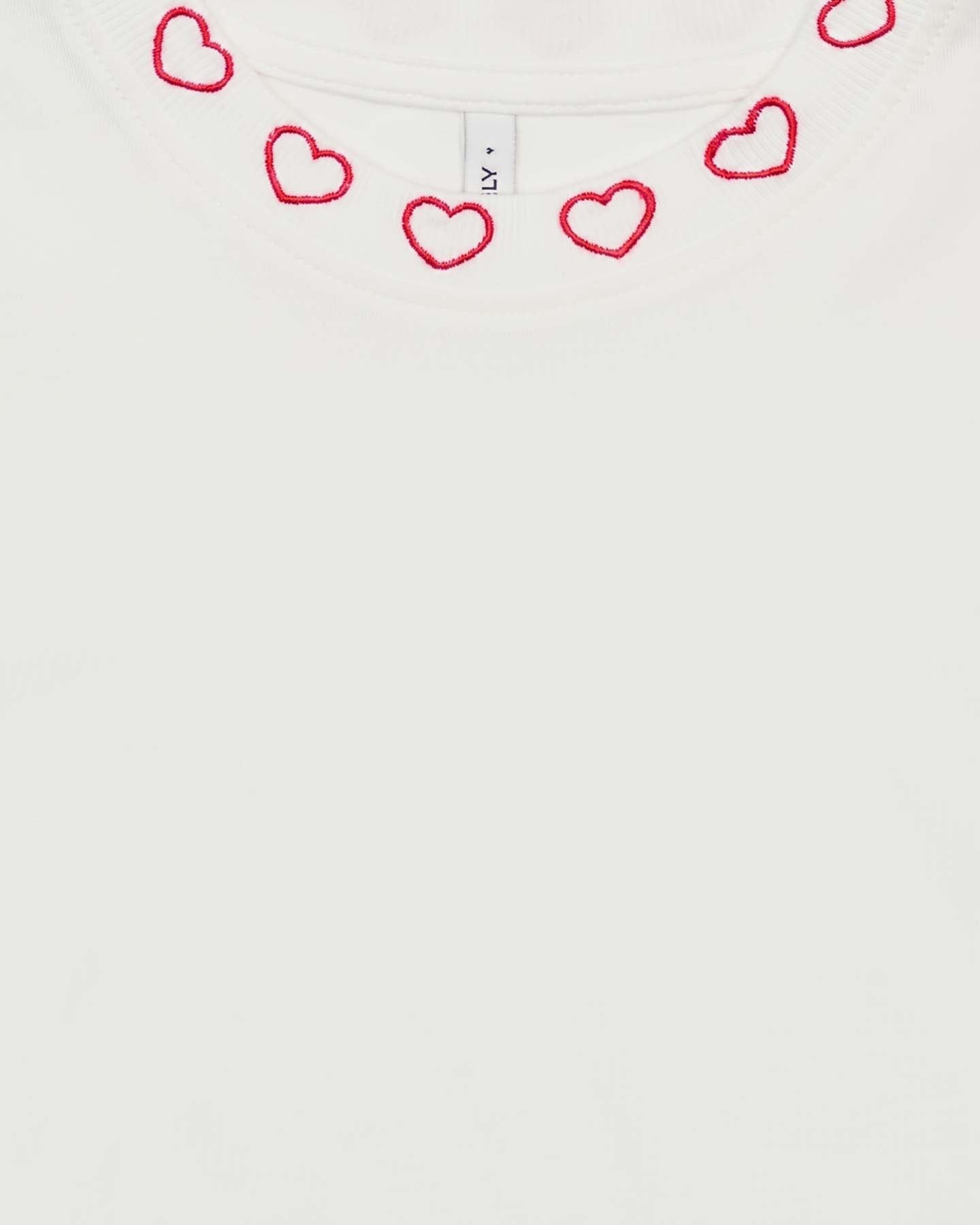 T-shirt ONLY JULIE HEART W - Bianco - 2 | Cisalfa Sport