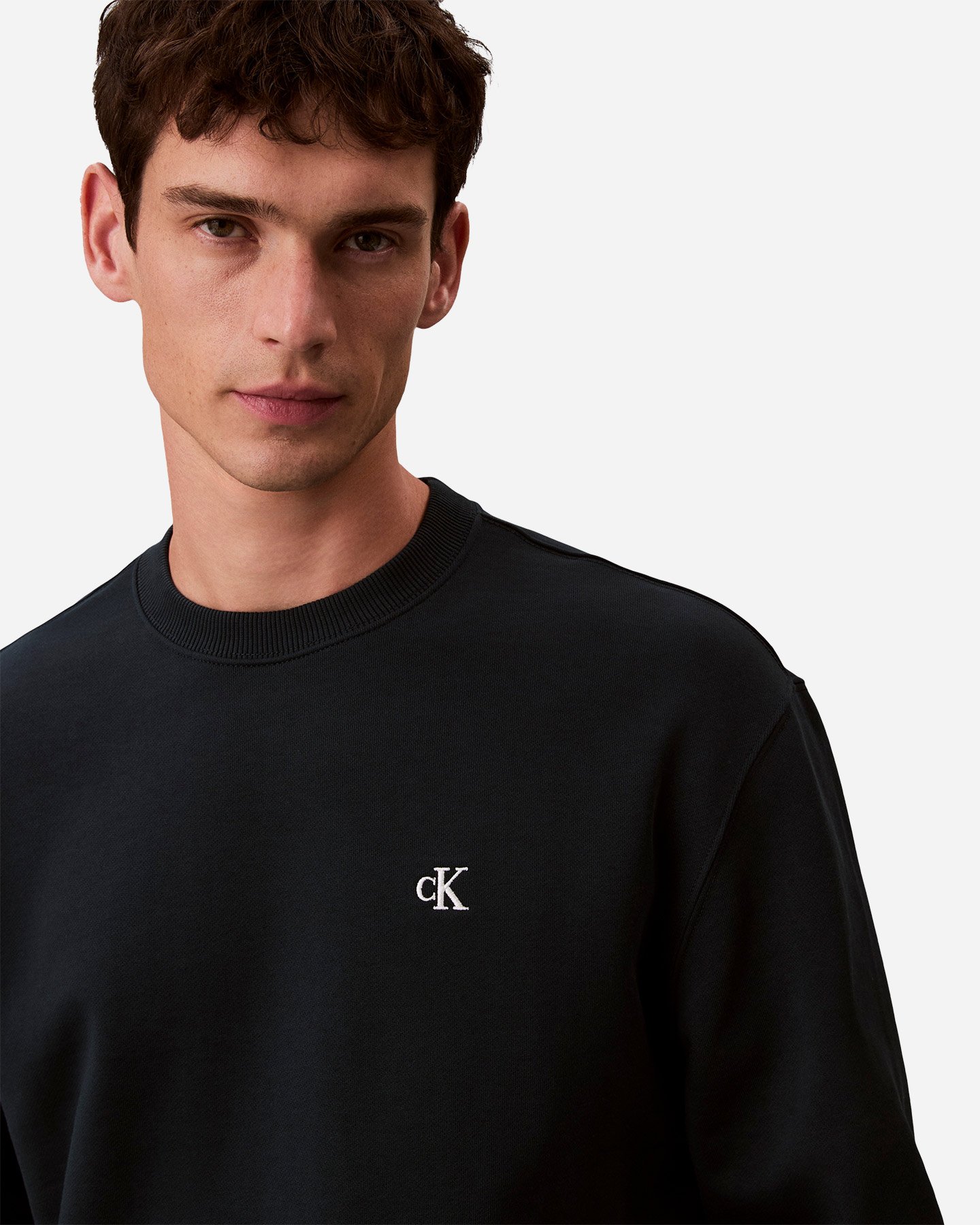 Felpa CALVIN KLEIN JEANS TERRY MONOGRAM M - Blu Navy - 5 | Cisalfa Sport