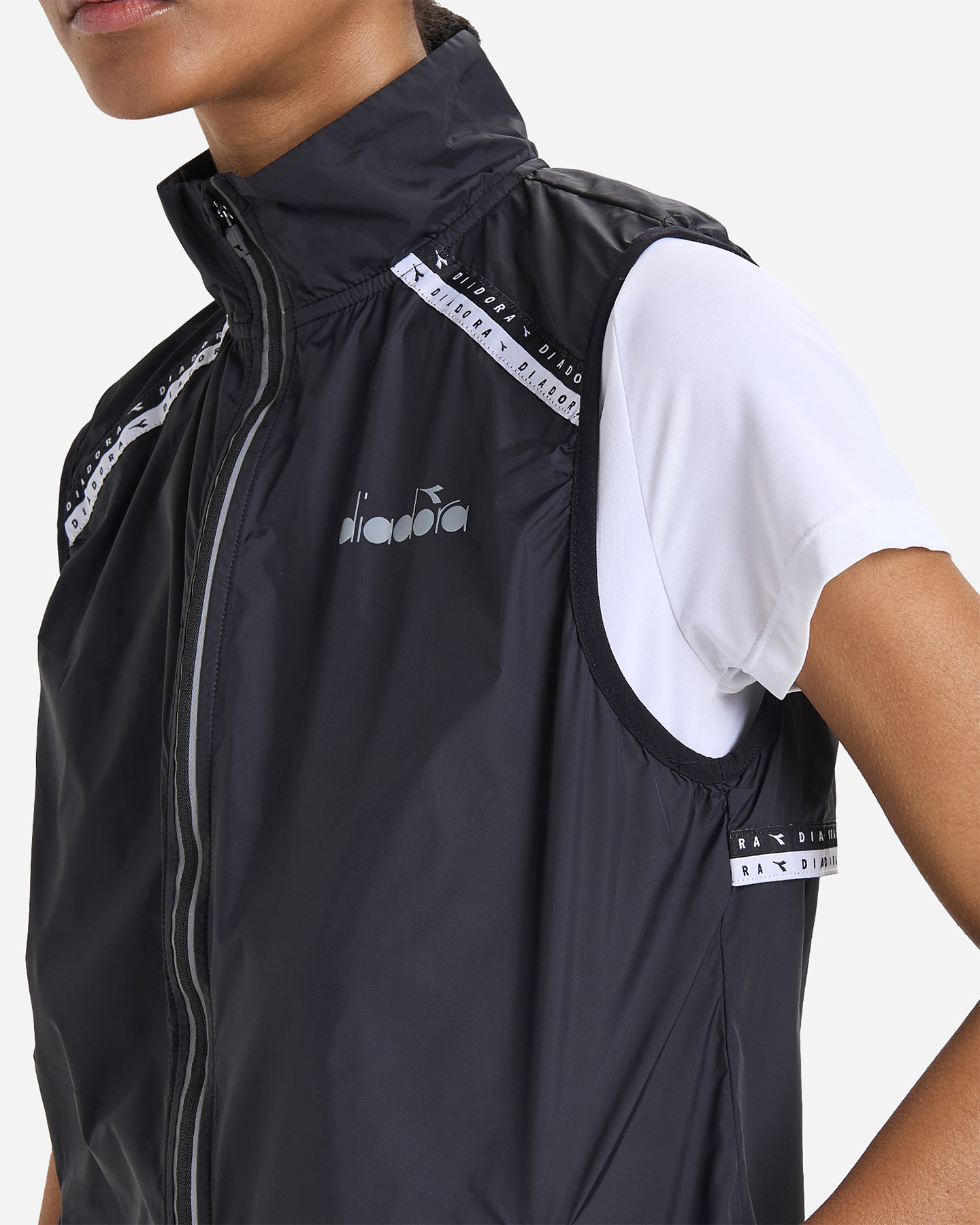 Giacca running DIADORA PACKABLE WIND W - Nero - 4 | Cisalfa Sport