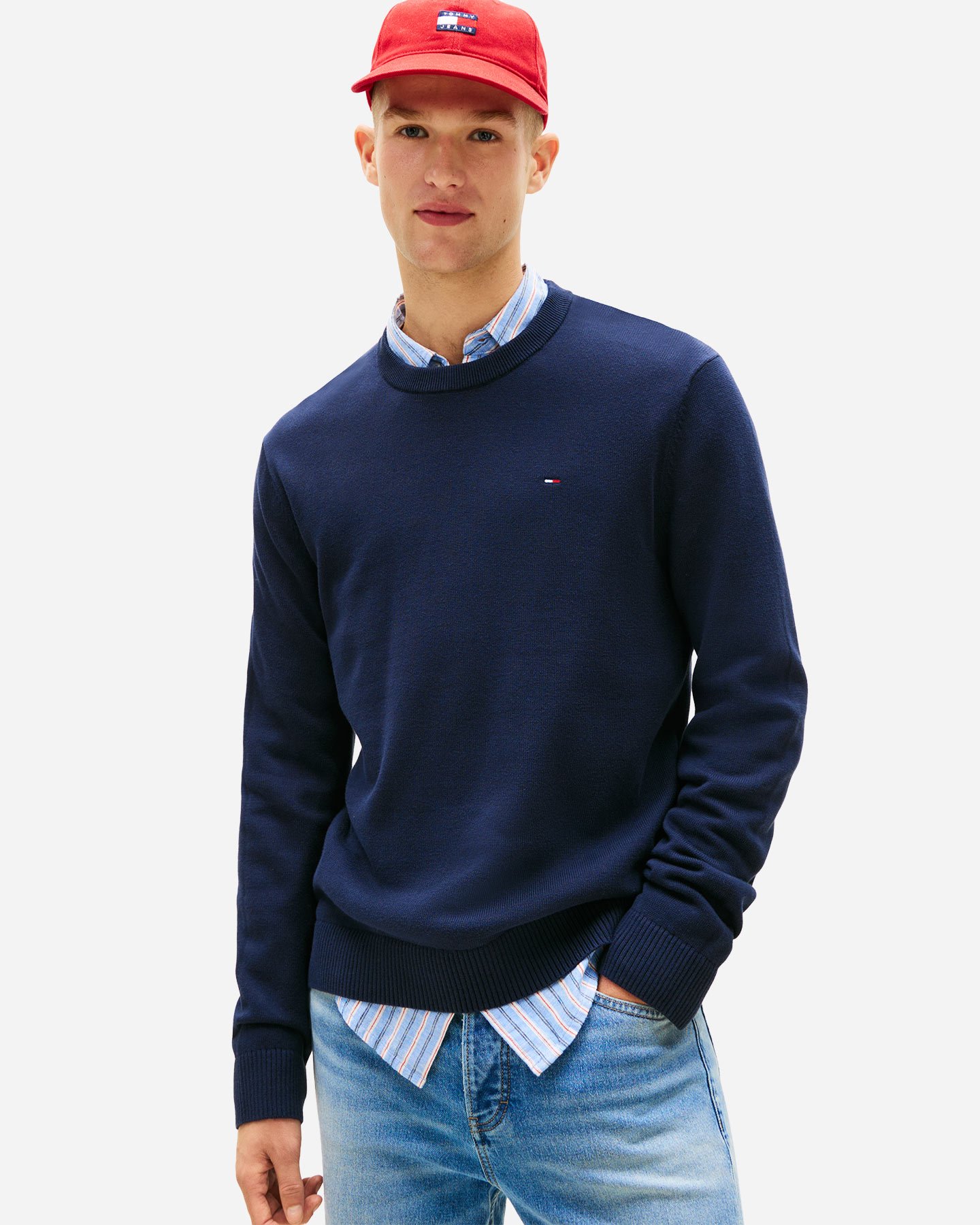 Maglione TOMMY HILFIGER SMALL FLAG M - Blu Navy - 1 | Cisalfa Sport